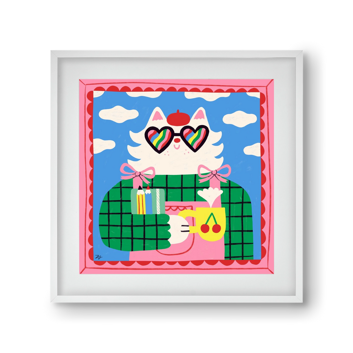 This Gonna be a Good Day, 30x30 cm (20x20 cm), Fehér keret, paszpartuval