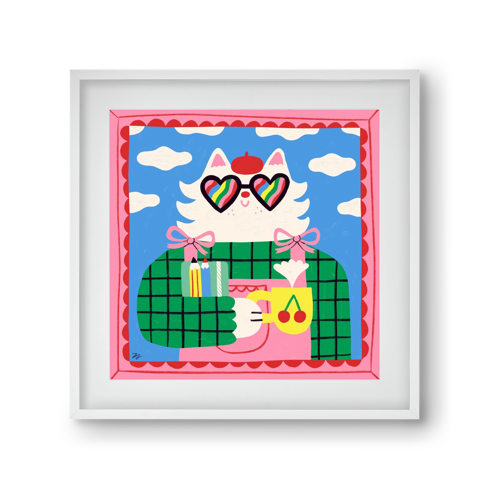 This Gonna be a Good Day, 30x30 cm (20x20 cm), Fehér keret, paszpartuval