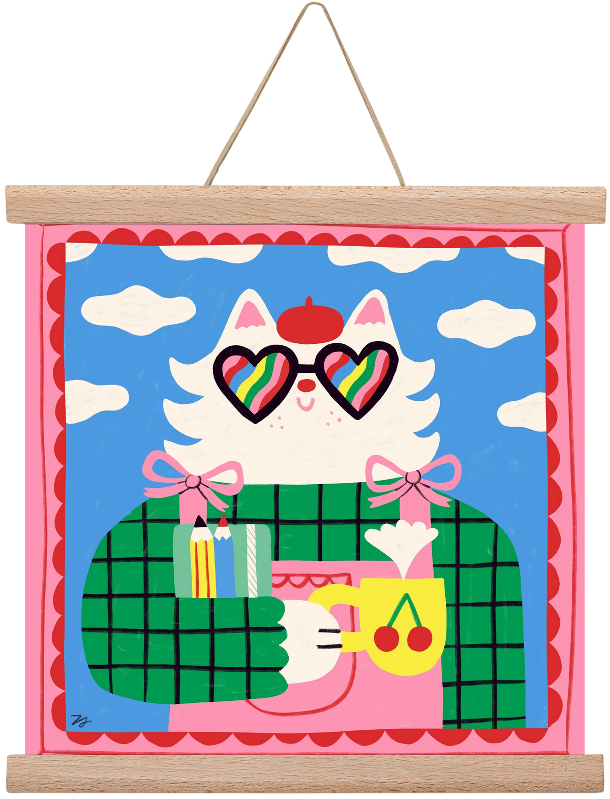 This Gonna be a Good Day, 30x30 cm (30x30 cm), Tölgy akasztó