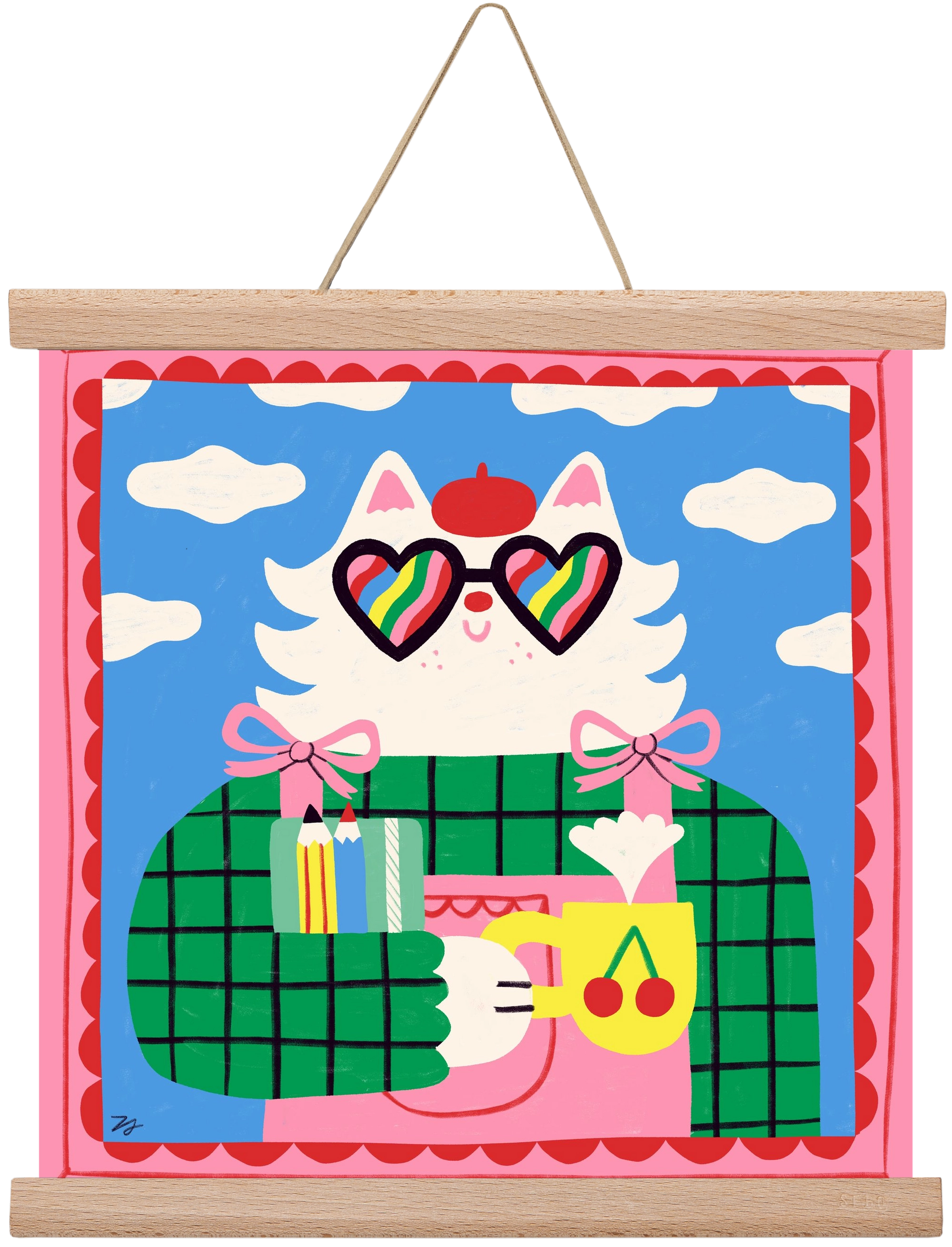 This Gonna be a Good Day, 30x30 cm (30x30 cm), Tölgy akasztó