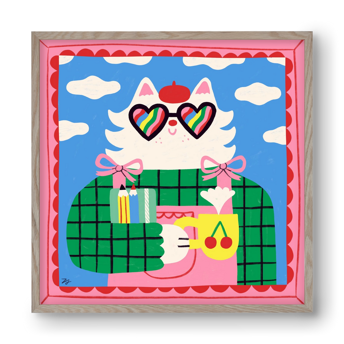 This Gonna be a Good Day, 40x40 cm (40x40 cm), Tölgy keret