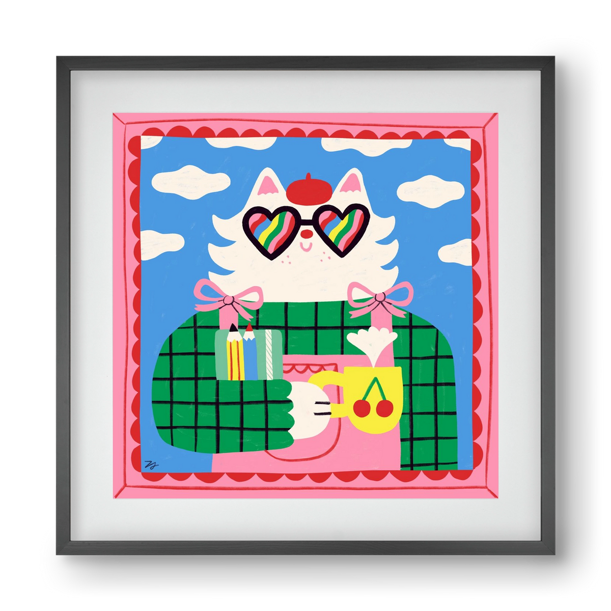 This Gonna be a Good Day, 40x40 cm (30x30 cm), Fekete keret, paszpartuval