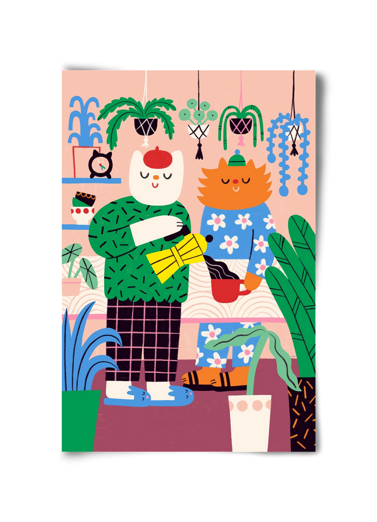 Cat Coffee, 30x45 cm, Keret nélkül