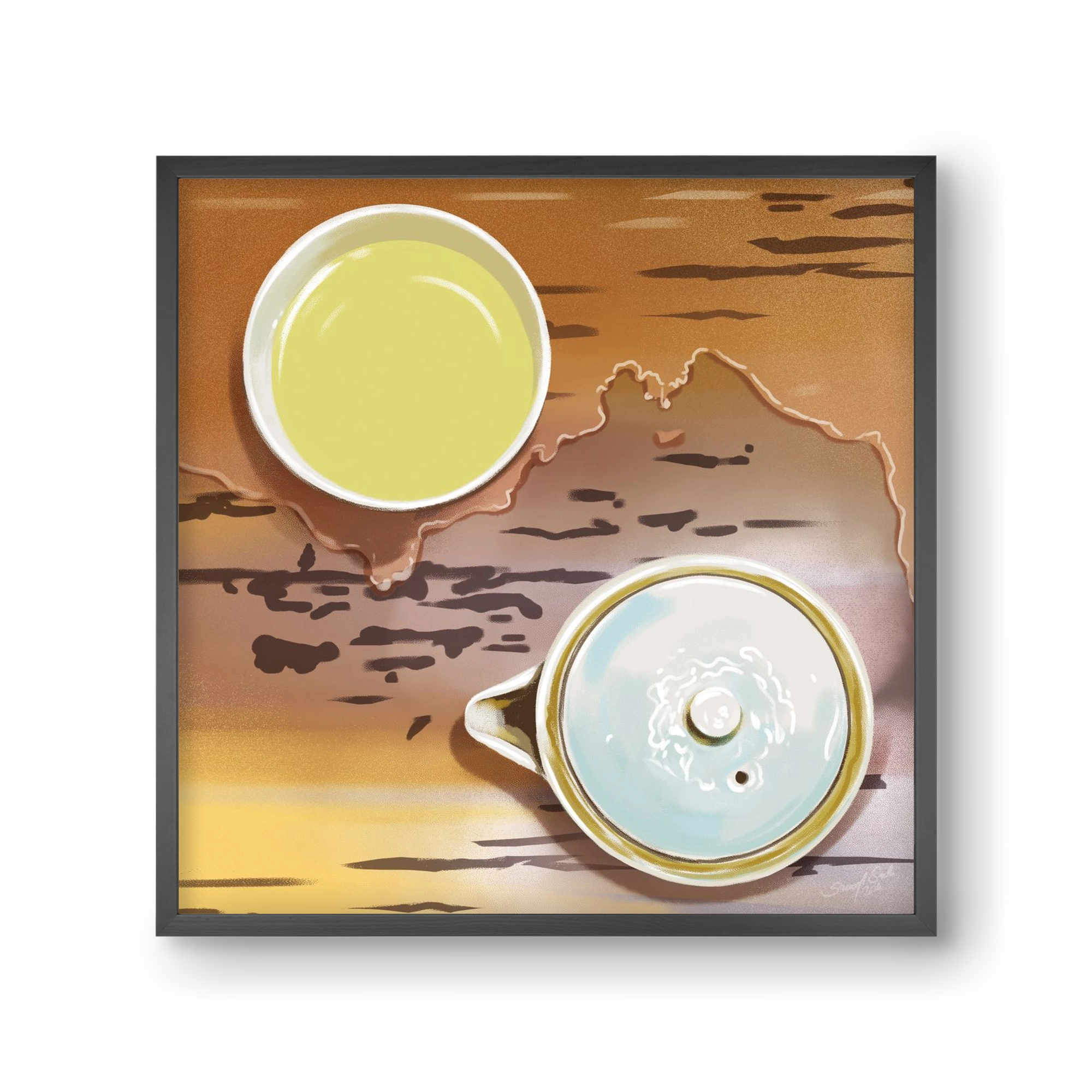 Navigáció, 30x30 cm (30x30 cm), Fekete keret