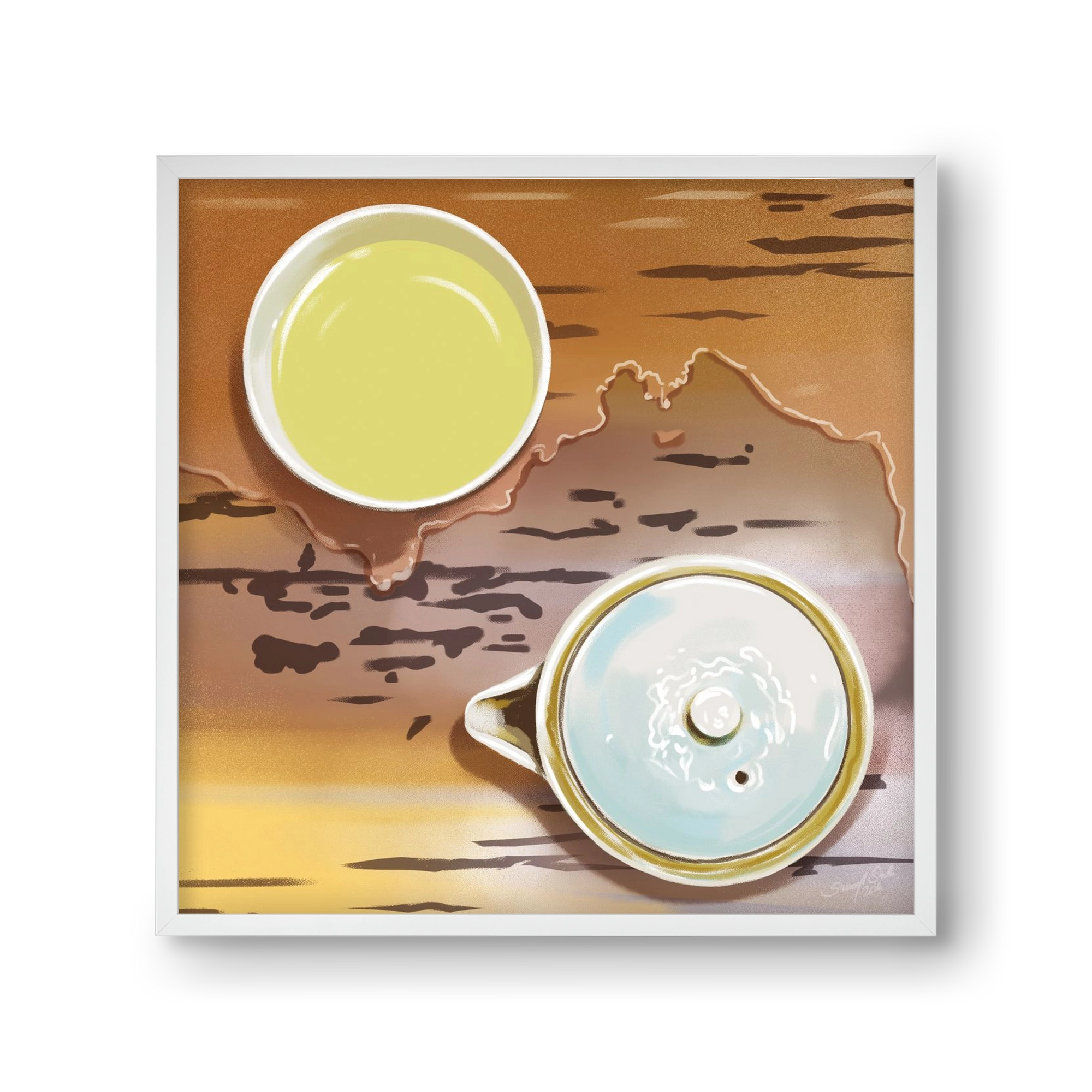 Navigáció, 30x30 cm (30x30 cm), Fehér keret