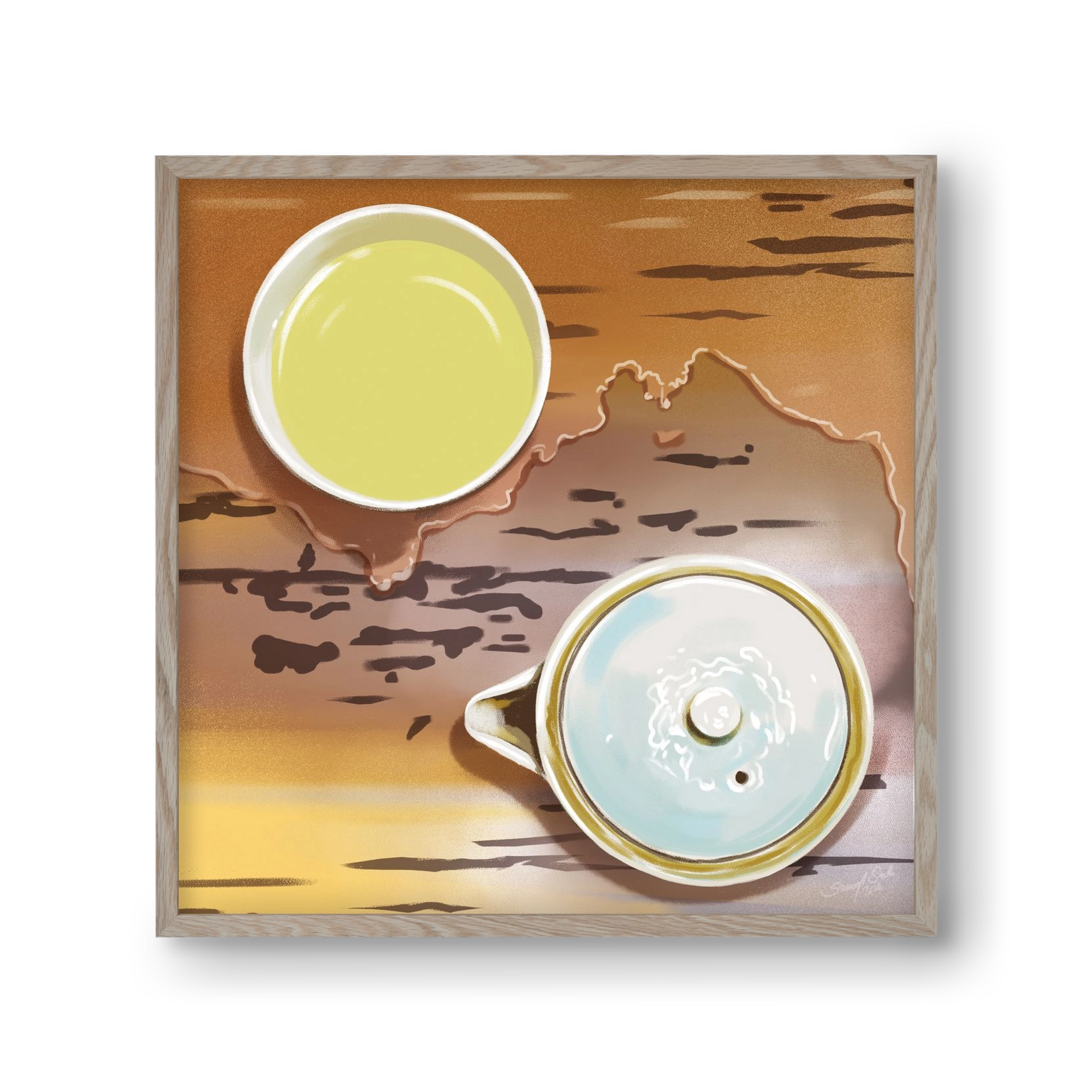 Navigáció, 30x30 cm (30x30 cm), Tölgy keret