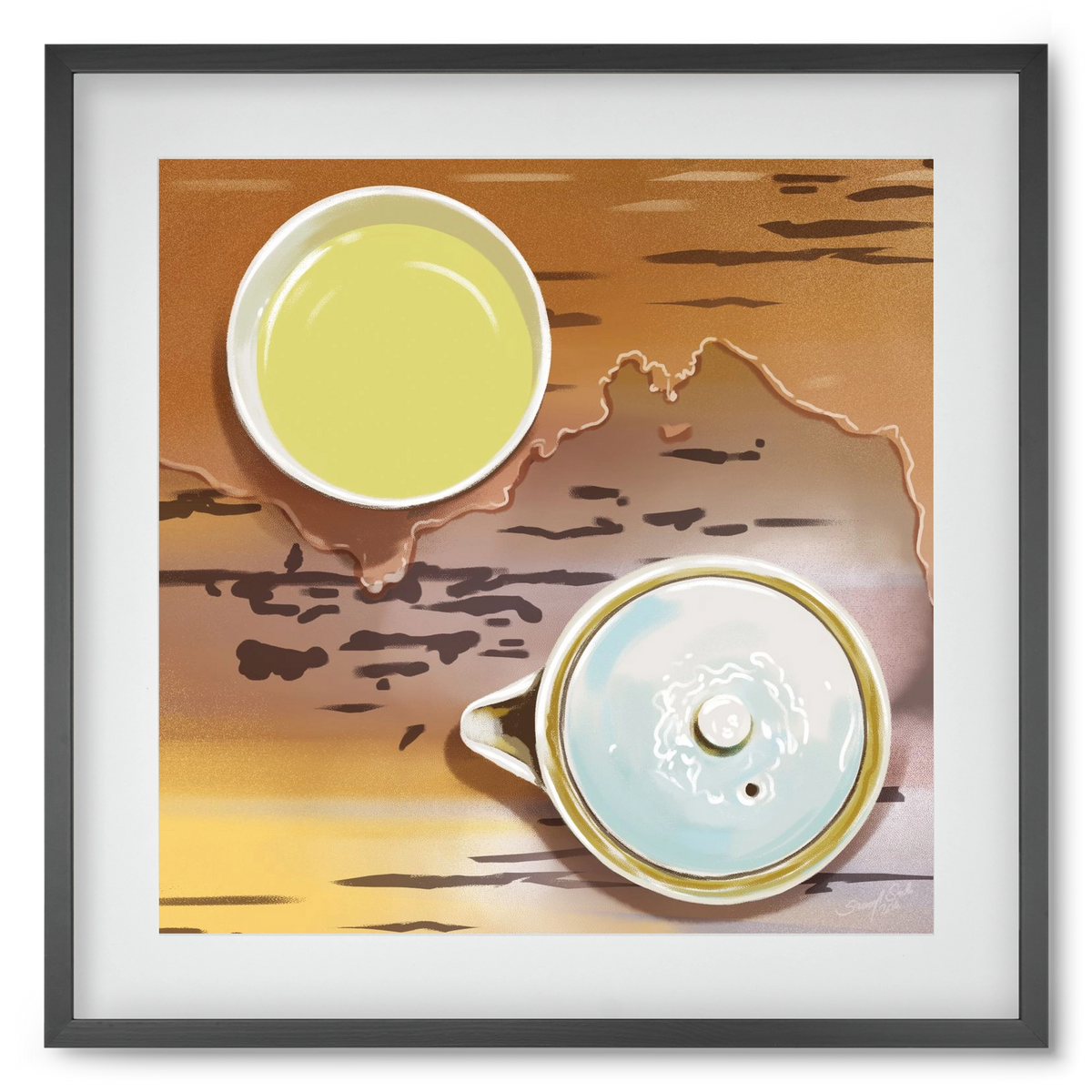 Navigáció, 50x50 cm (40x40 cm), Fekete keret, paszpartuval