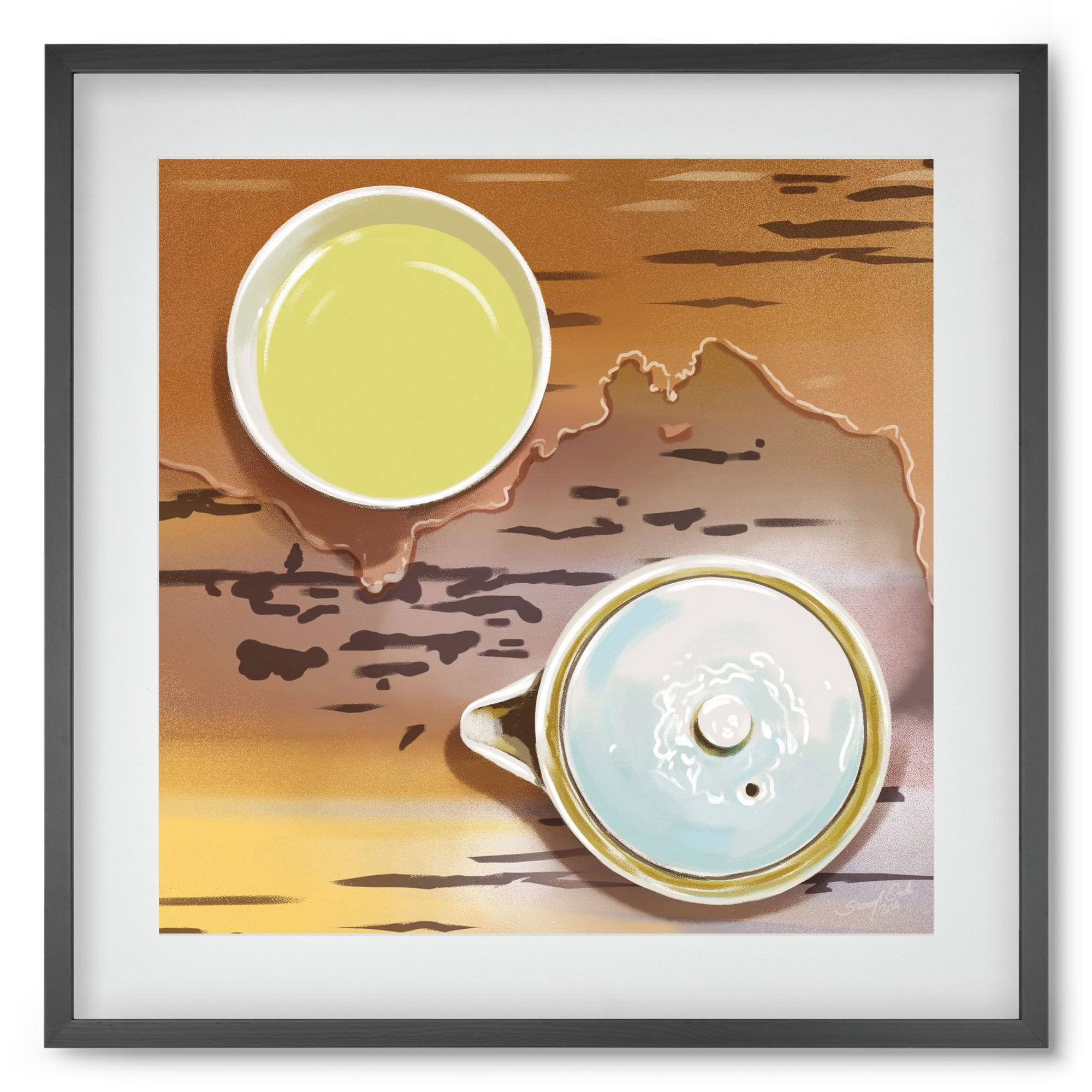 Navigáció, 50x50 cm (40x40 cm), Fekete keret, paszpartuval