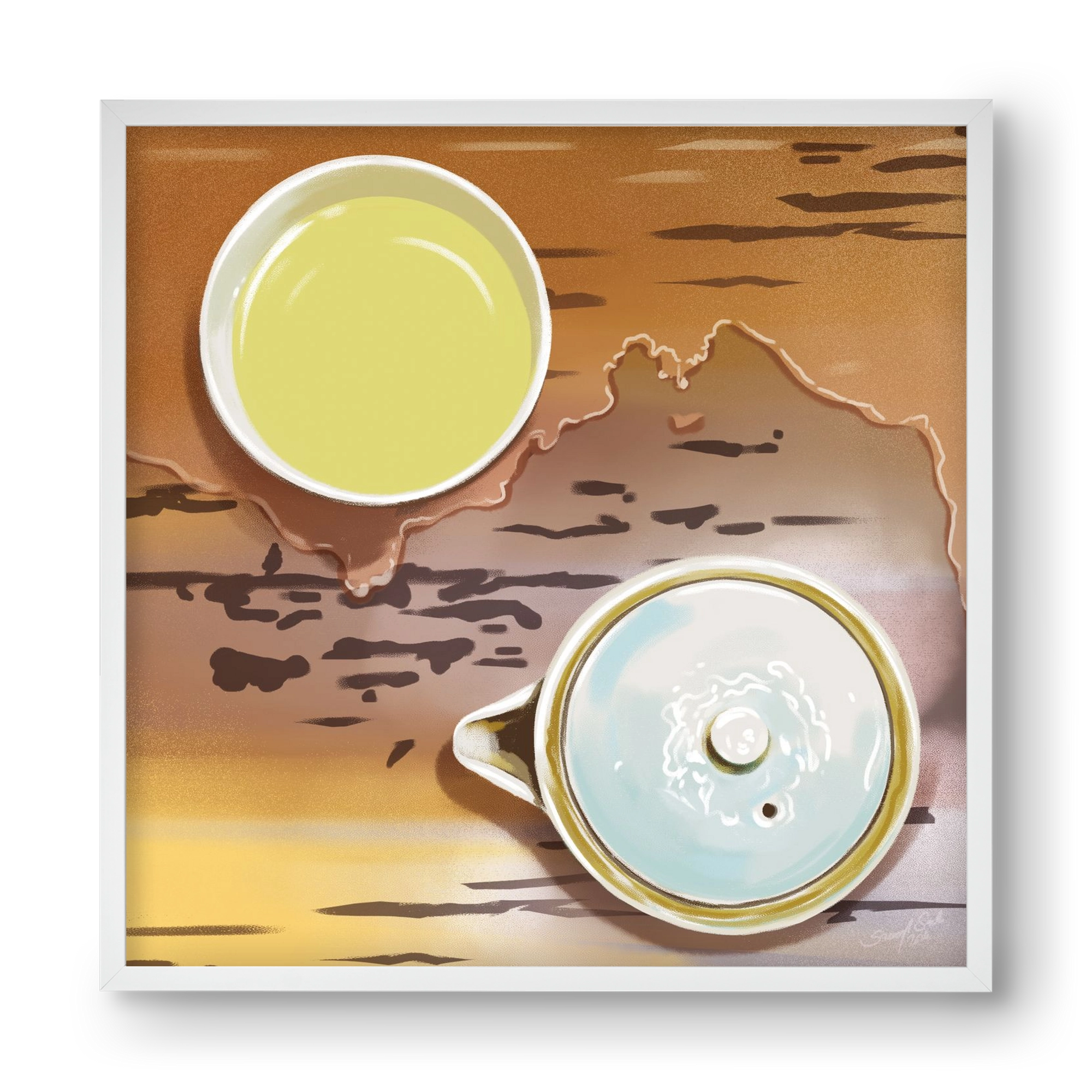 Navigáció, 40x40 cm (40x40 cm), Fehér keret