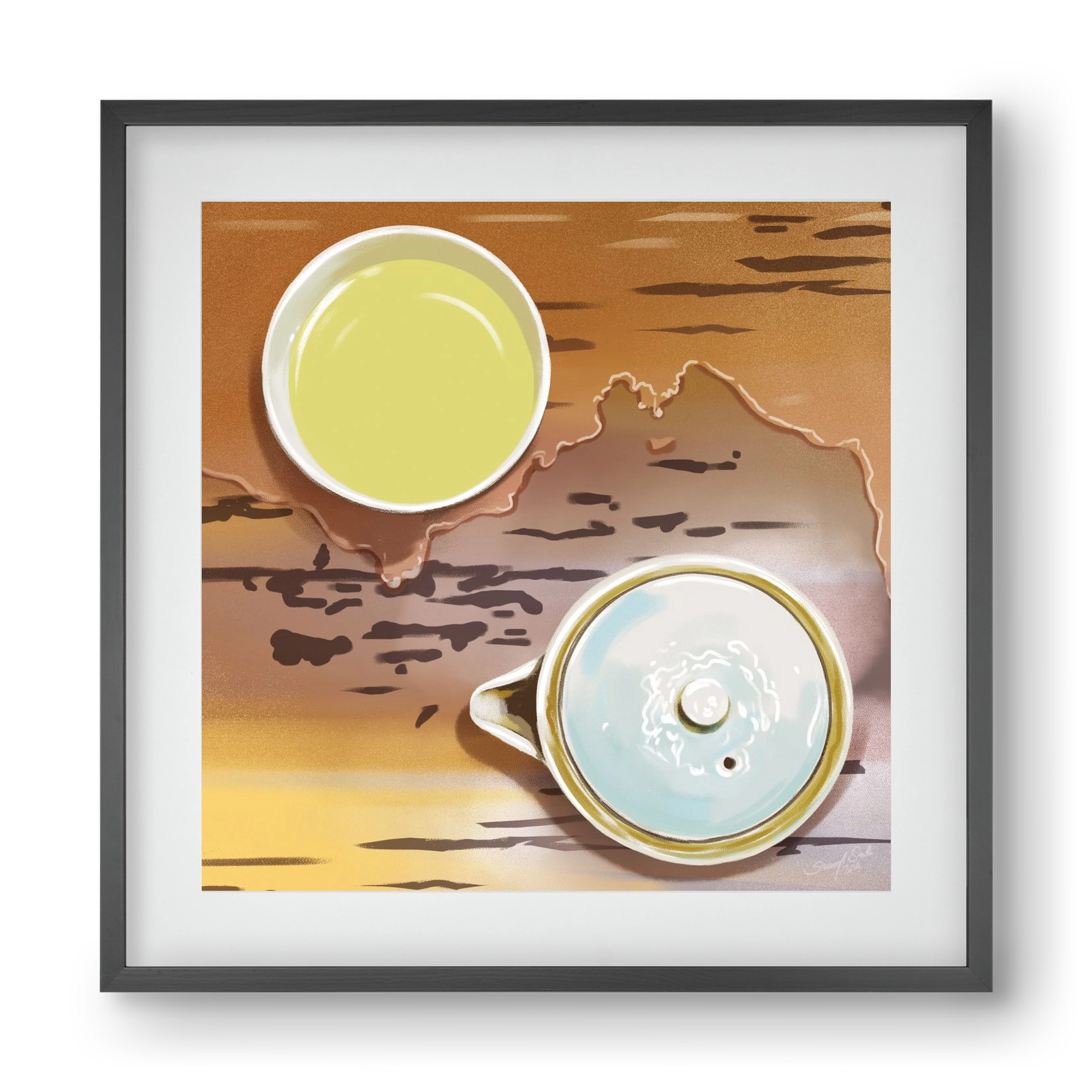 Navigáció, 40x40 cm (30x30 cm), Fekete keret, paszpartuval