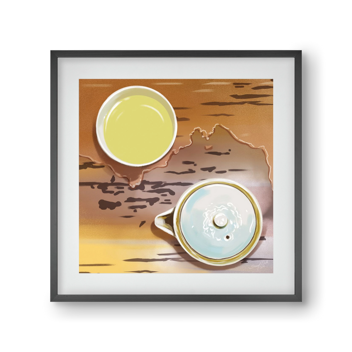 Navigáció, 30x30 cm (20x20 cm), Fekete keret, paszpartuval