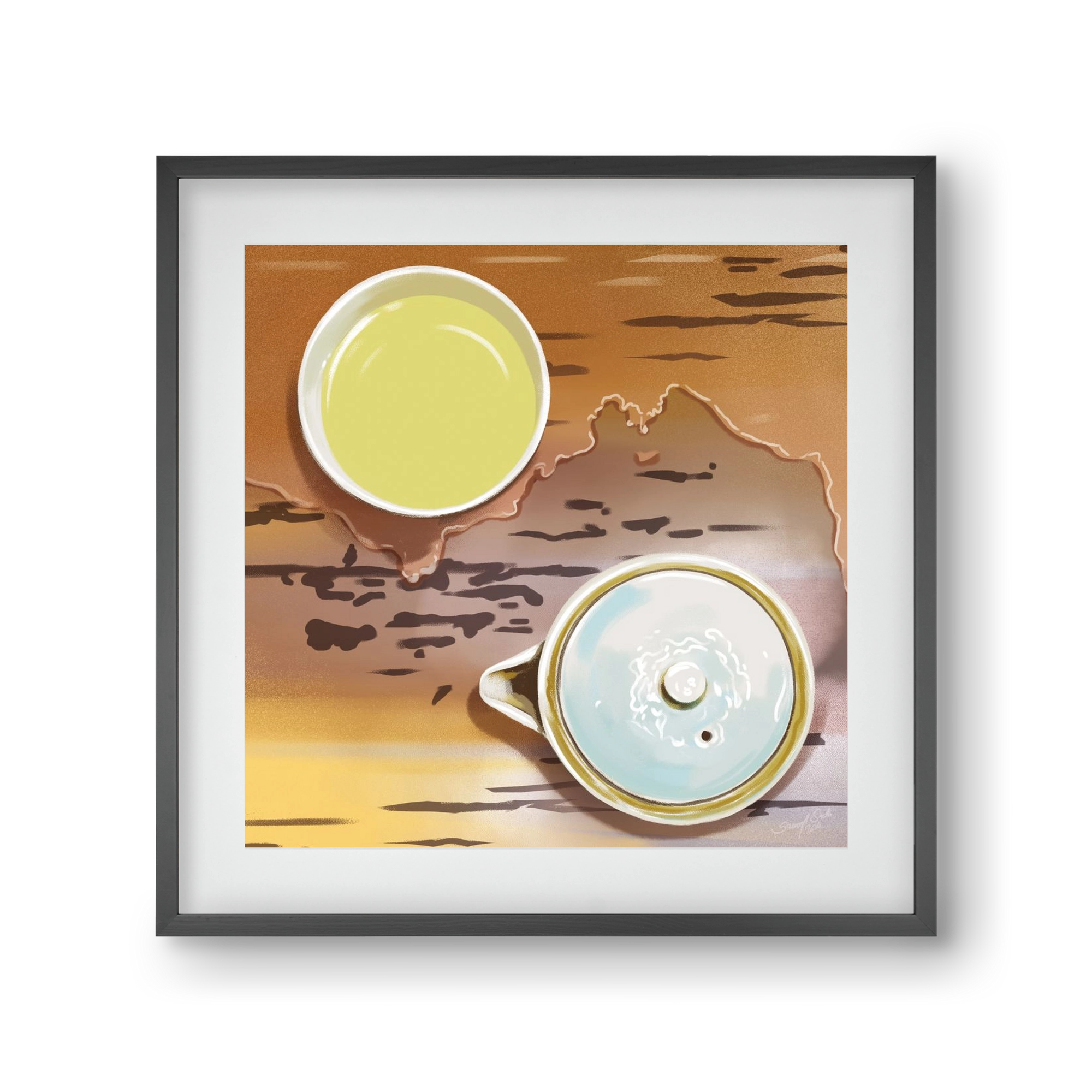 Navigáció, 30x30 cm (20x20 cm), Fekete keret, paszpartuval