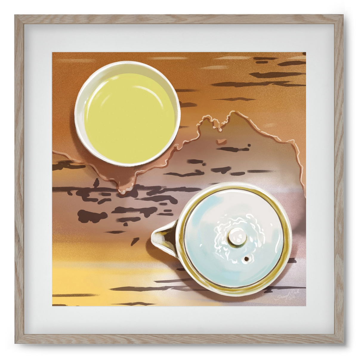 Navigáció, 50x50 cm (40x40 cm), Tölgy keret, paszpartuval