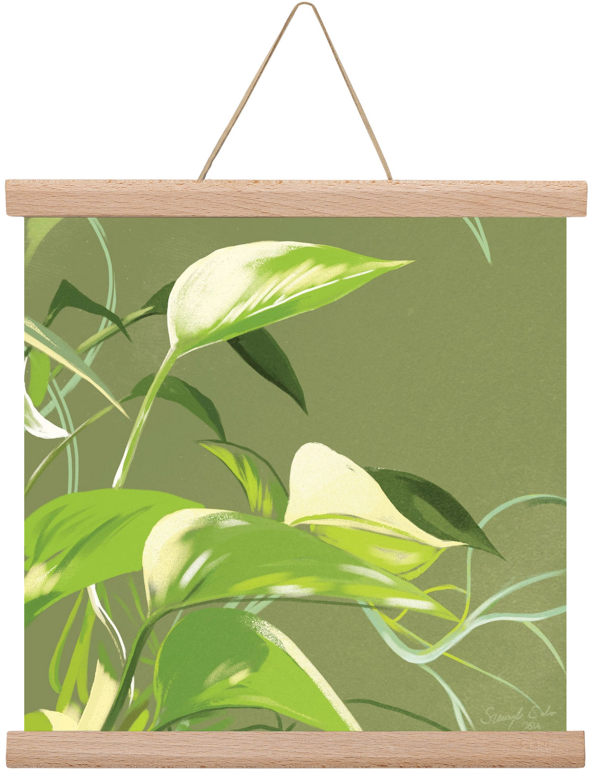 Útvonalak II., 30x30 cm (30x30 cm), Tölgy akasztó