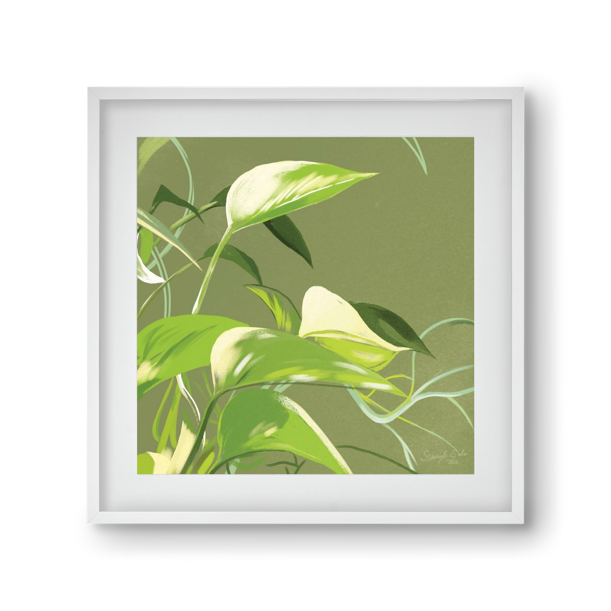 Útvonalak II., 30x30 cm (20x20 cm), Fehér keret, paszpartuval