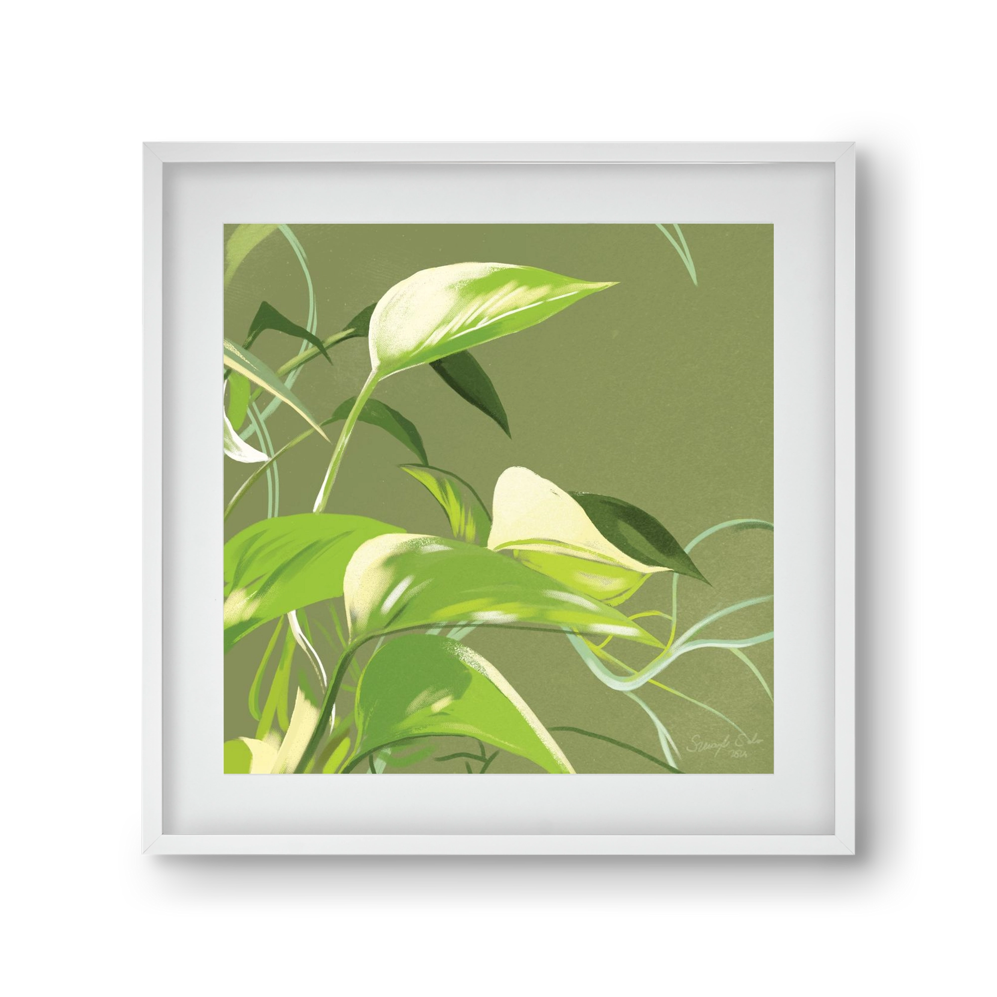 Útvonalak II., 30x30 cm (20x20 cm), Fehér keret, paszpartuval