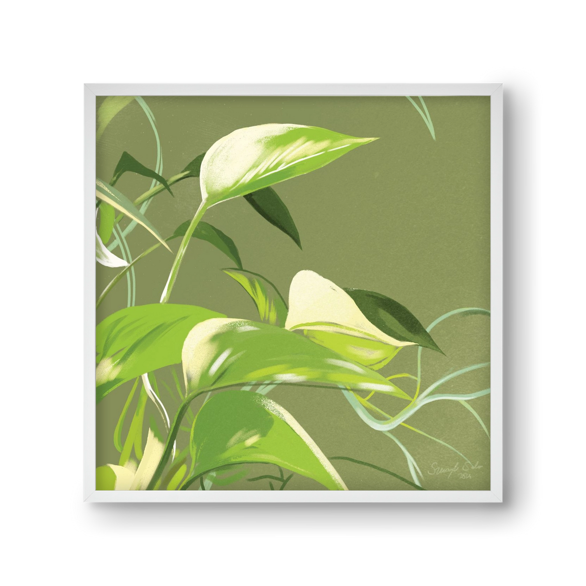 Útvonalak II., 30x30 cm (30x30 cm), Fehér keret