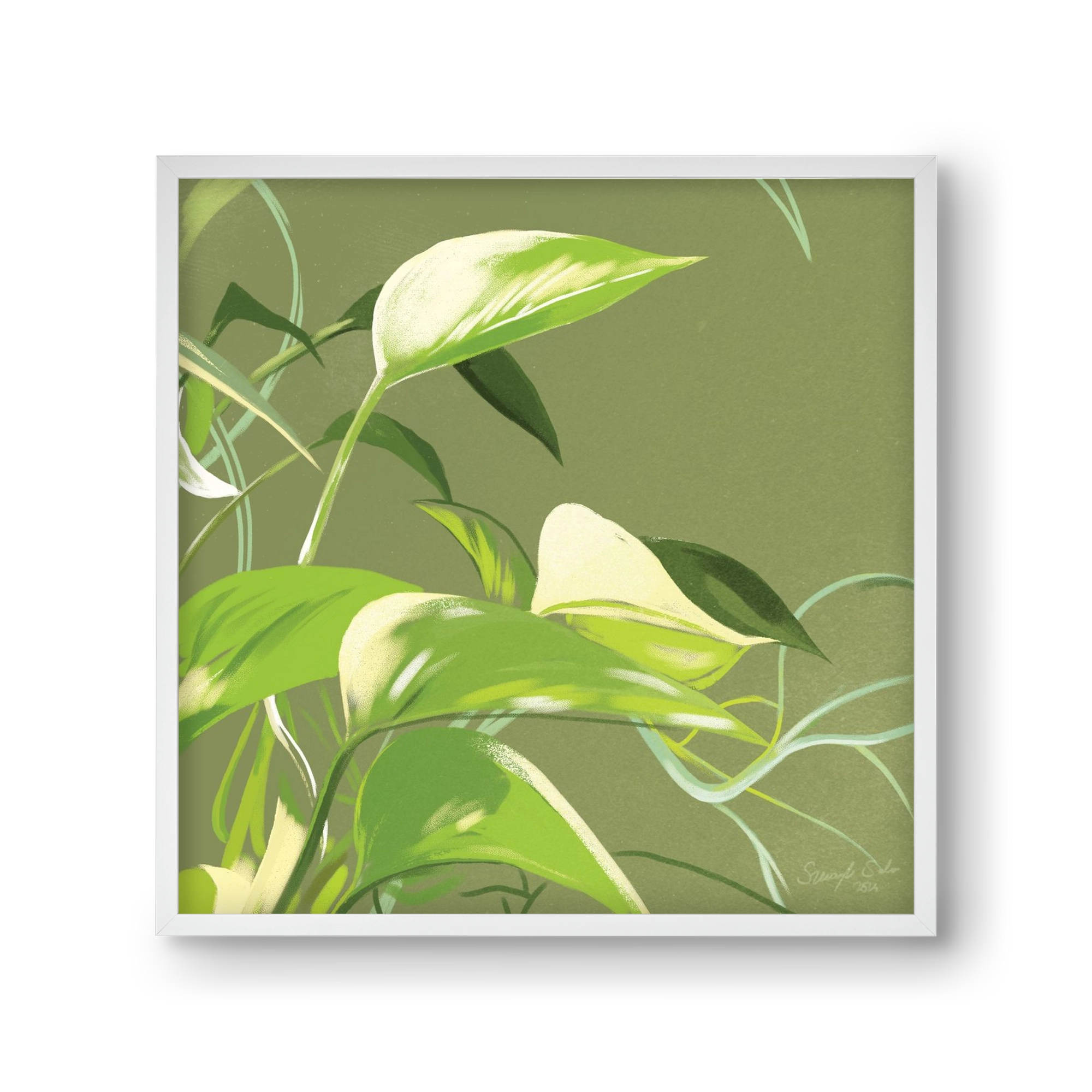 Útvonalak II., 30x30 cm (30x30 cm), Fehér keret