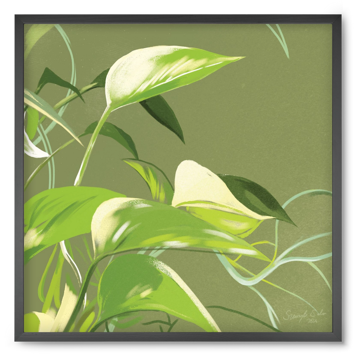 Útvonalak II., 50x50 cm (50x50 cm), Fekete keret