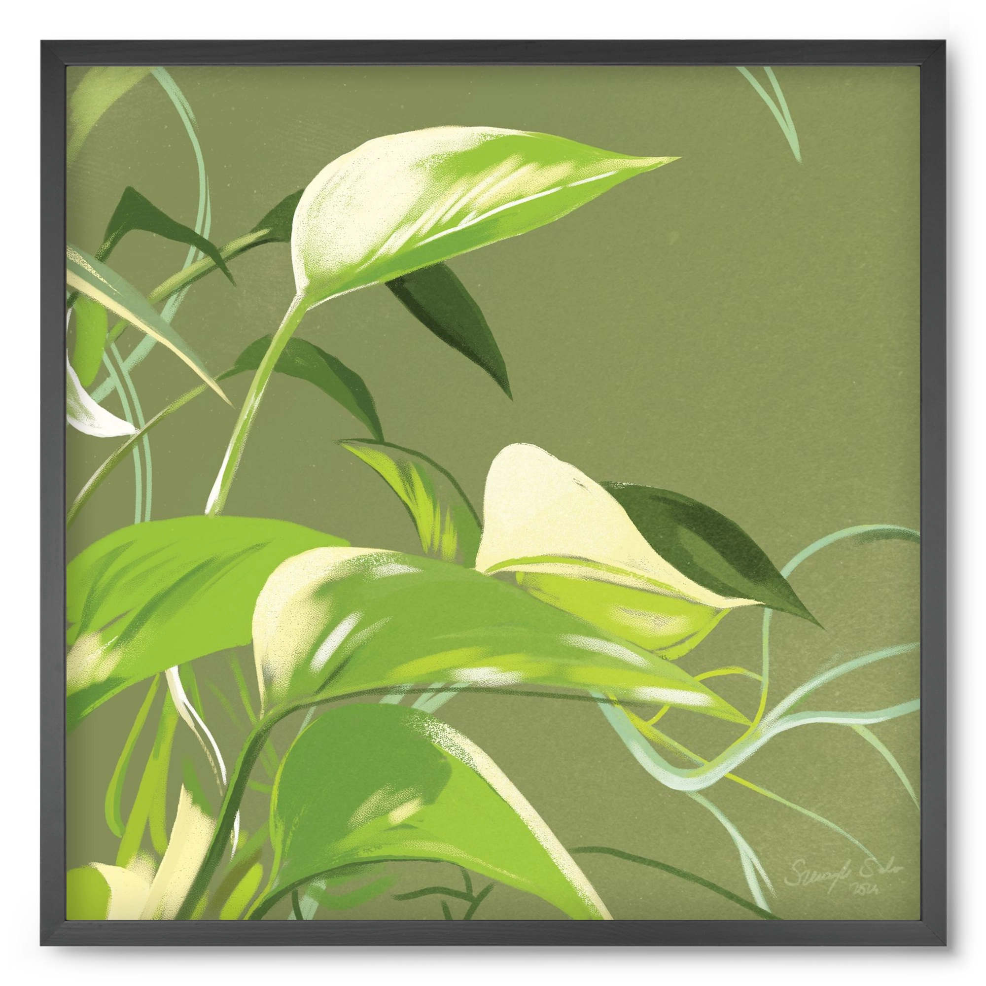 Útvonalak II., 50x50 cm (50x50 cm), Fekete keret