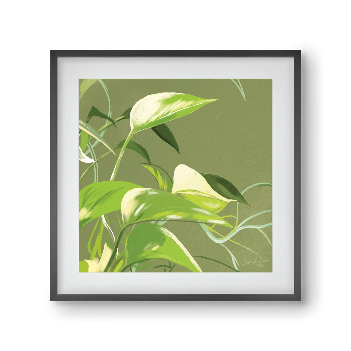 Útvonalak II., 30x30 cm (20x20 cm), Fekete keret, paszpartuval