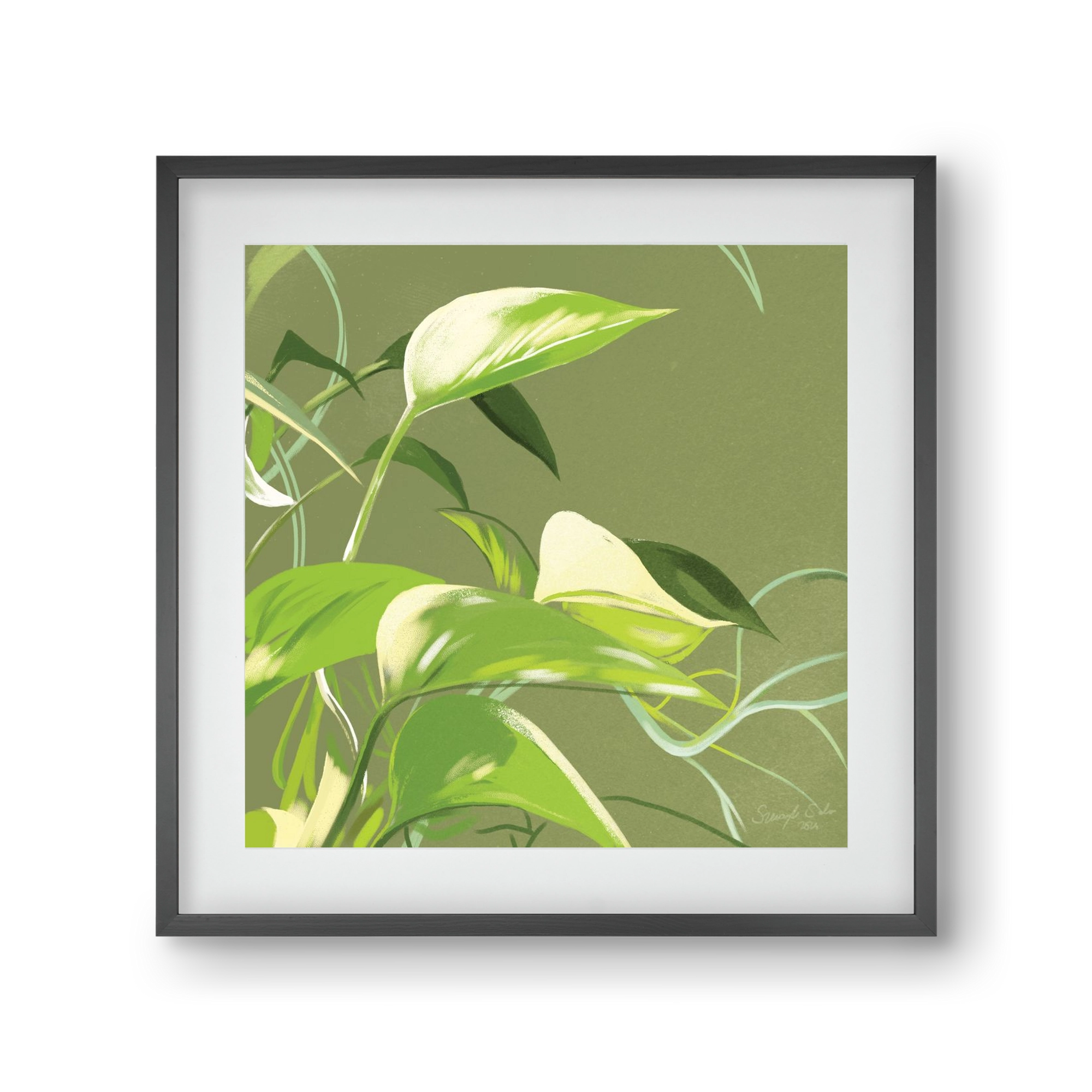 Útvonalak II., 30x30 cm (20x20 cm), Fekete keret, paszpartuval