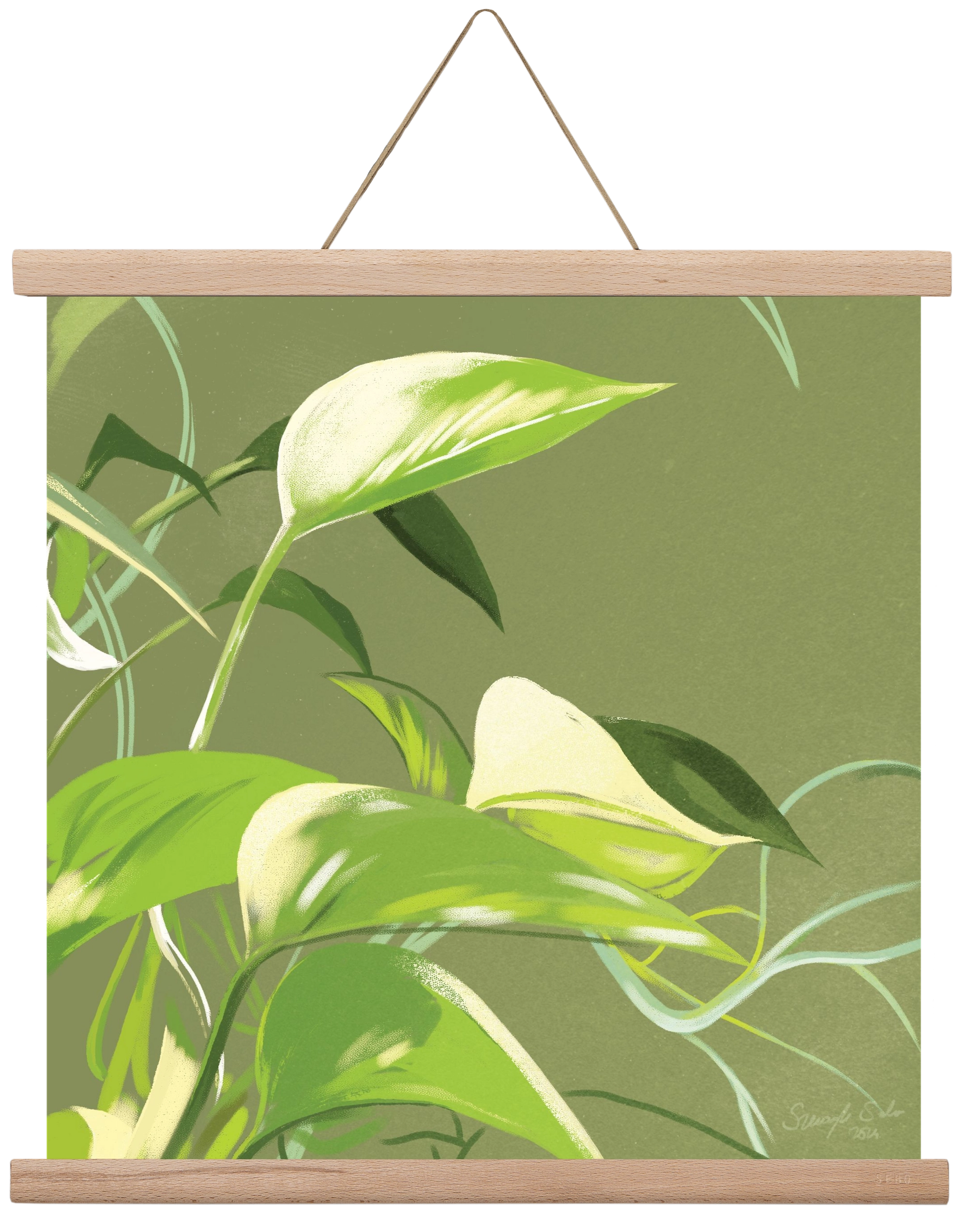 Útvonalak II., 40x40 cm (40x40 cm), Tölgy akasztó