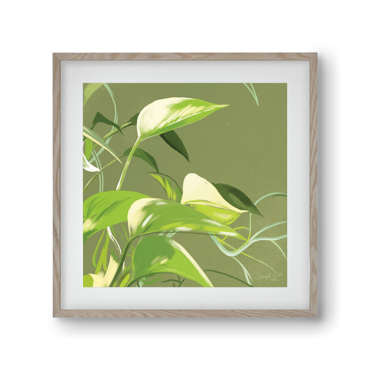 Útvonalak II., 30x30 cm (20x20 cm), Tölgy keret, paszpartuval