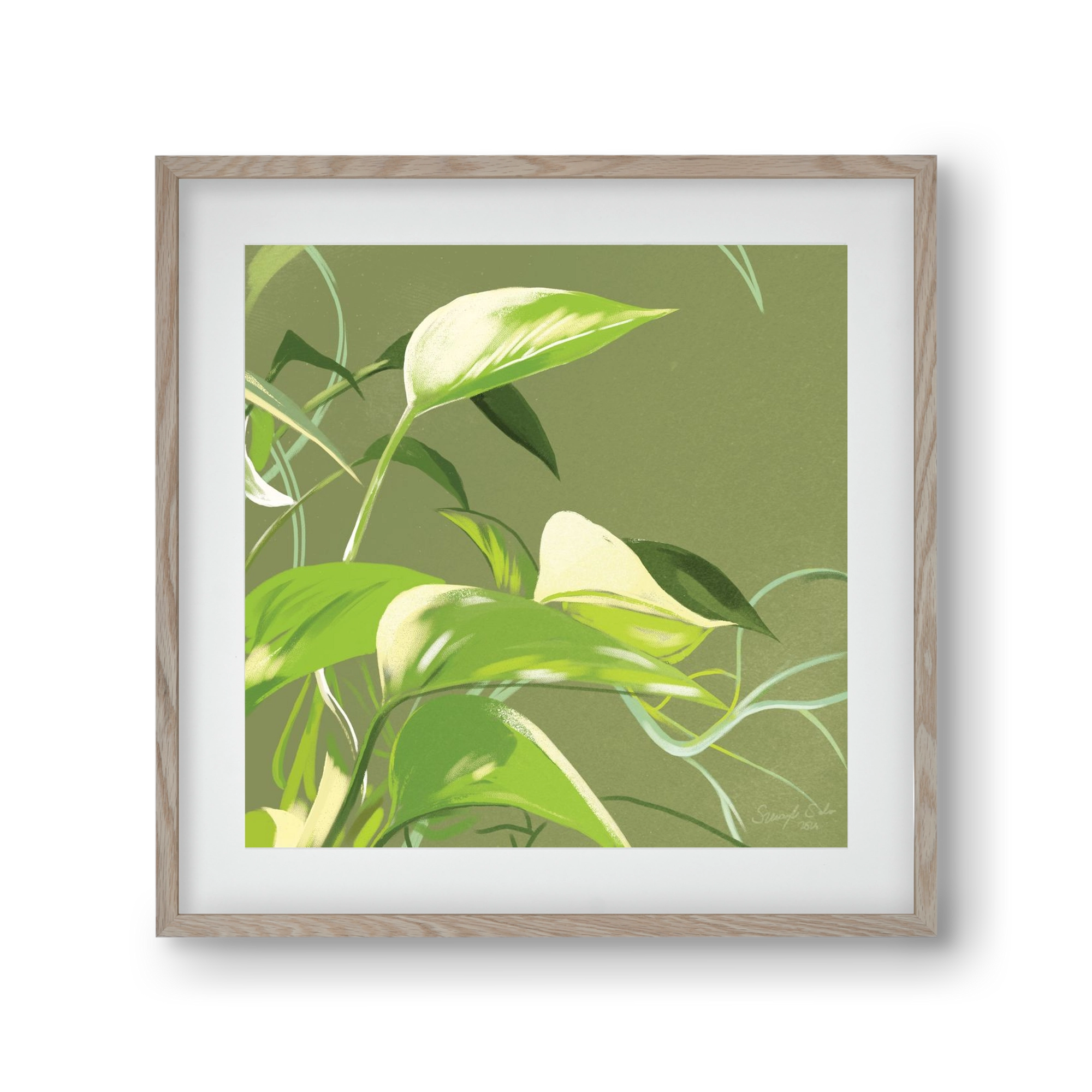 Útvonalak II., 30x30 cm (20x20 cm), Tölgy keret, paszpartuval