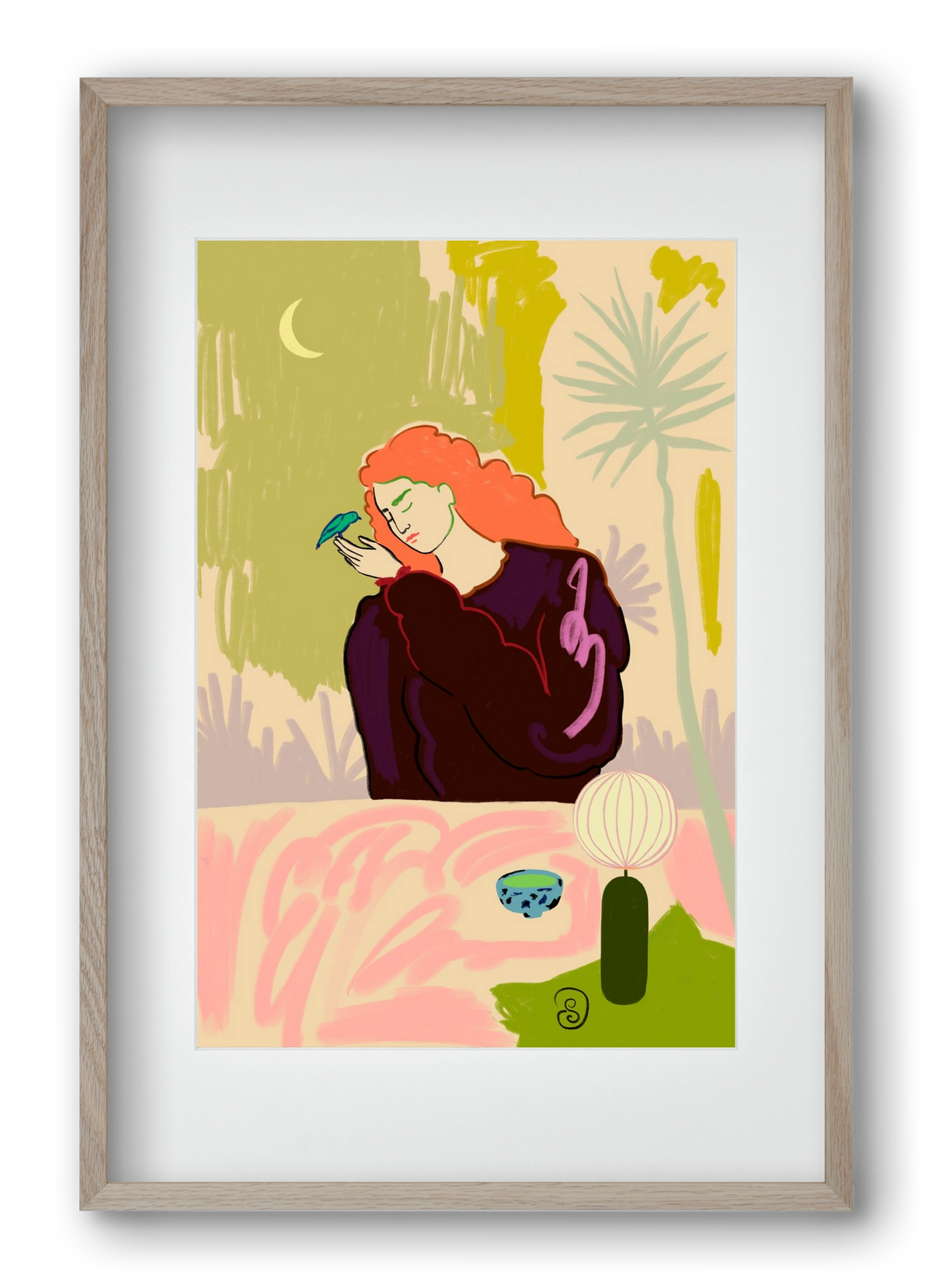 SECRET KNOWLEDGE, 40x60 cm (30x45 cm), Tölgy keret, paszpartuval