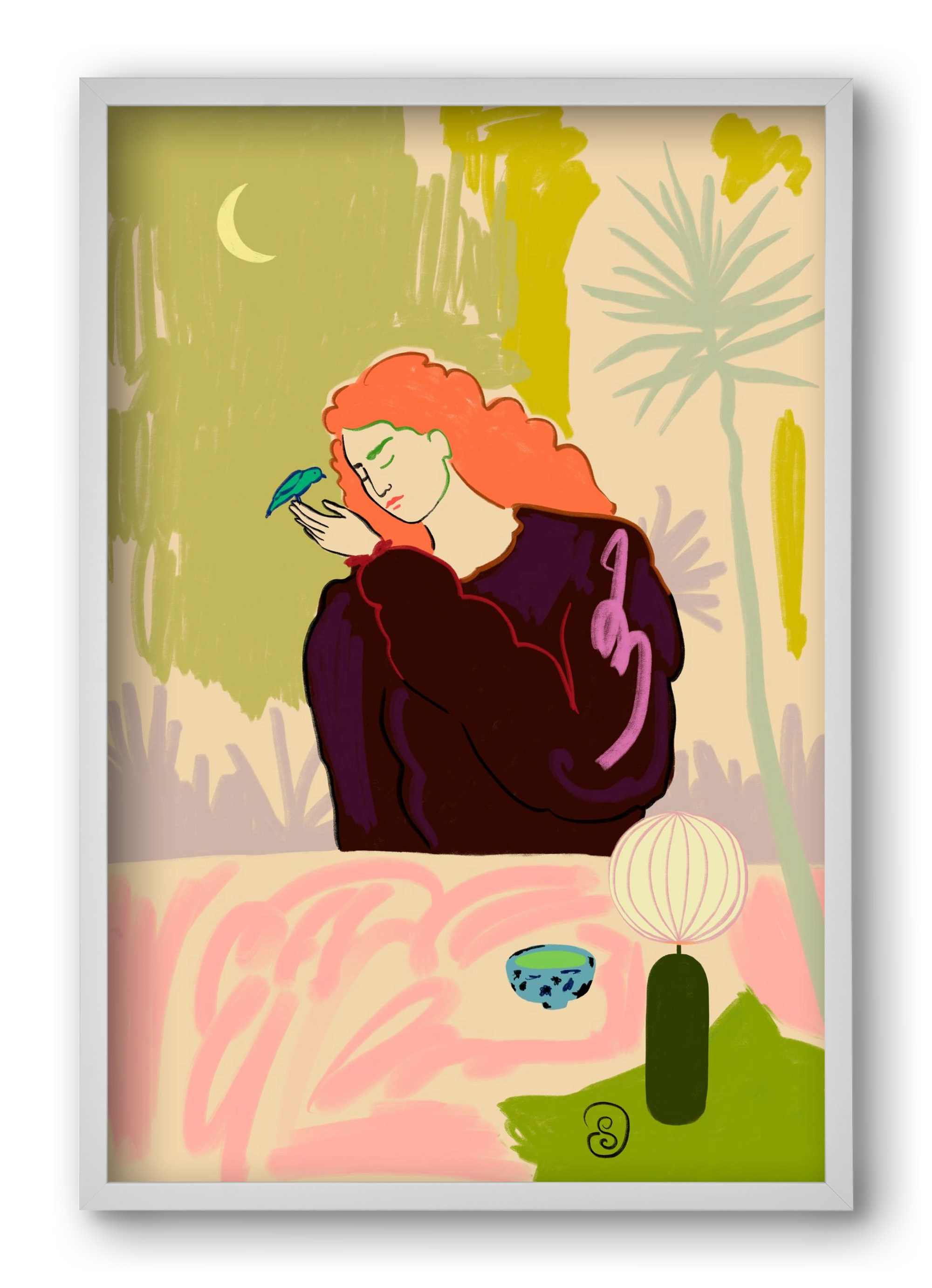 SECRET KNOWLEDGE, 40x60 cm (40x60 cm), Fehér keret