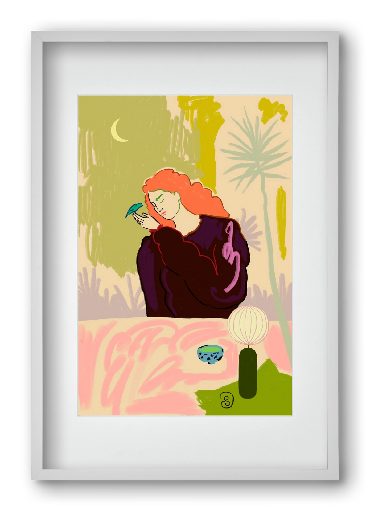 SECRET KNOWLEDGE, 40x60 cm (30x45 cm), Fehér keret, paszpartuval