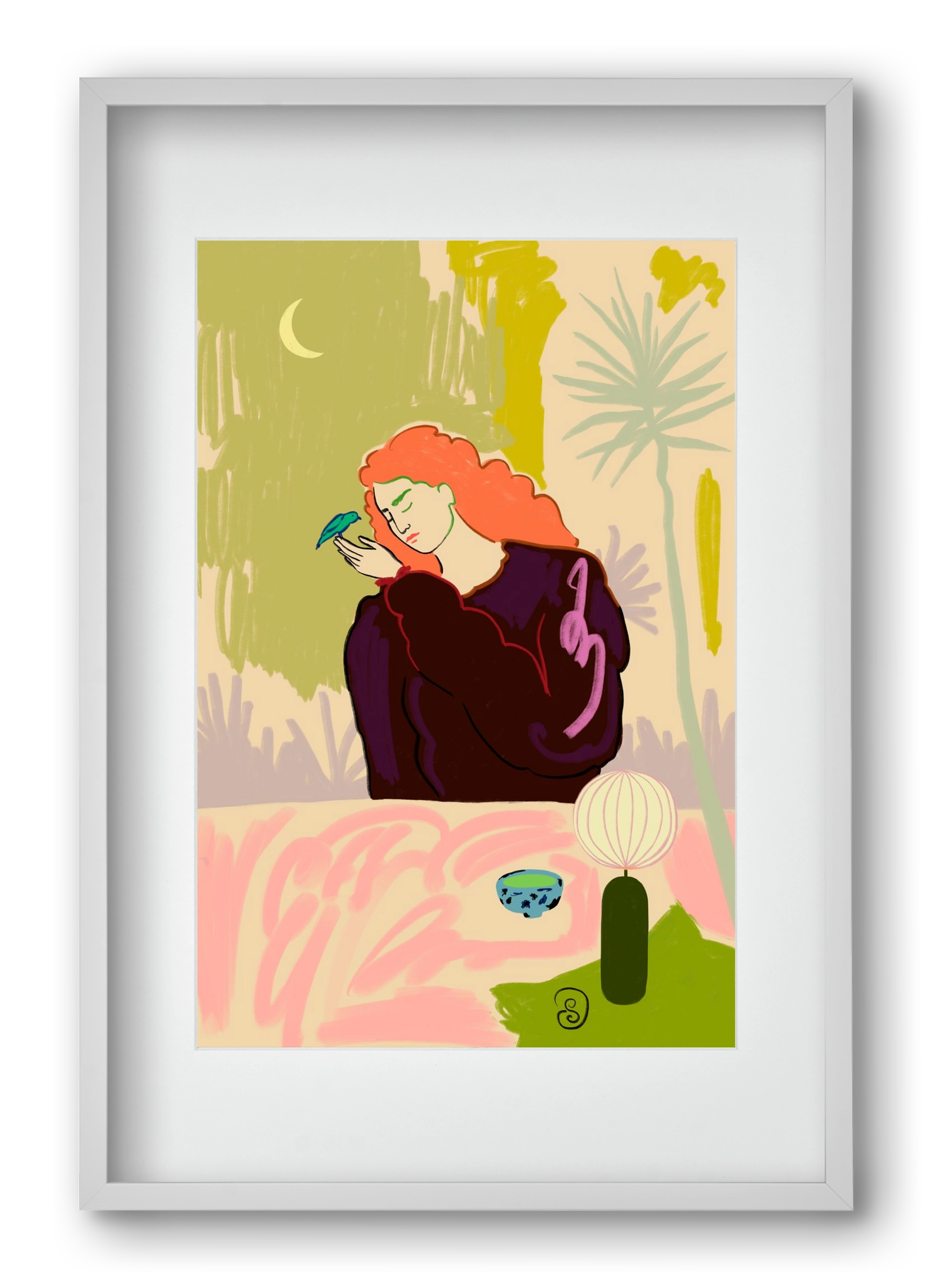 SECRET KNOWLEDGE, 40x60 cm (30x45 cm), Fehér keret, paszpartuval