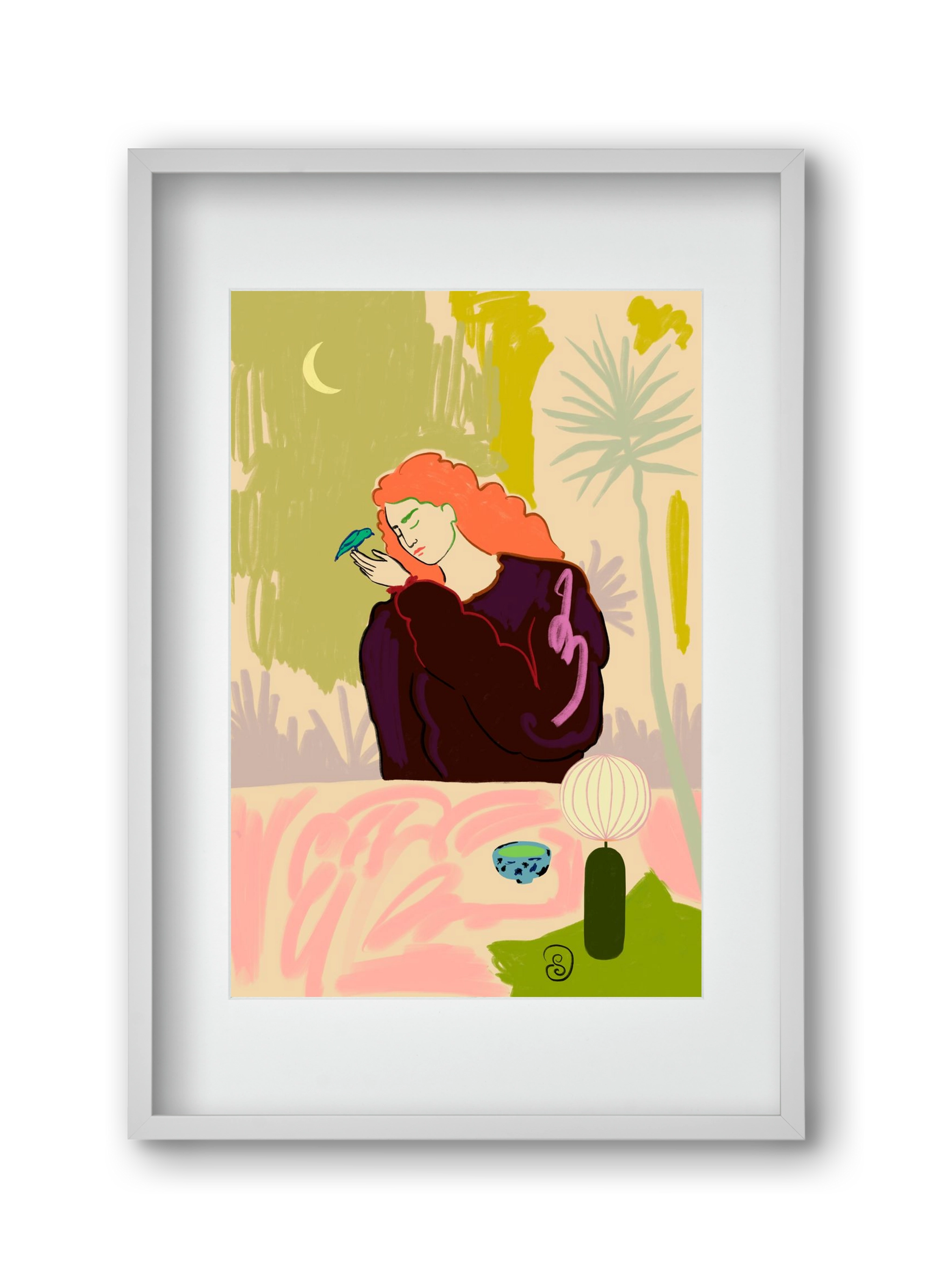 SECRET KNOWLEDGE, 30x45 cm (20x30 cm), Fehér keret, paszpartuval