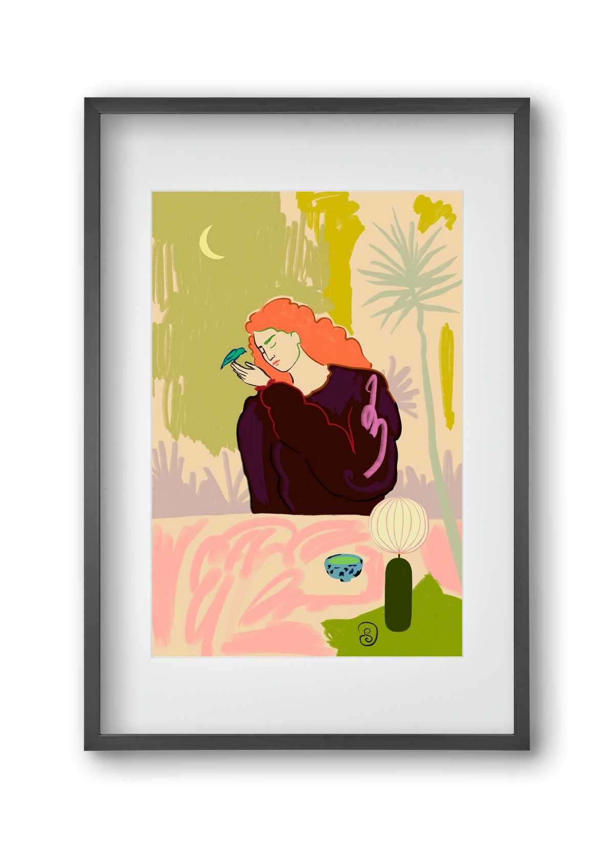 SECRET KNOWLEDGE, 30x45 cm (20x30 cm), Fekete keret, paszpartuval