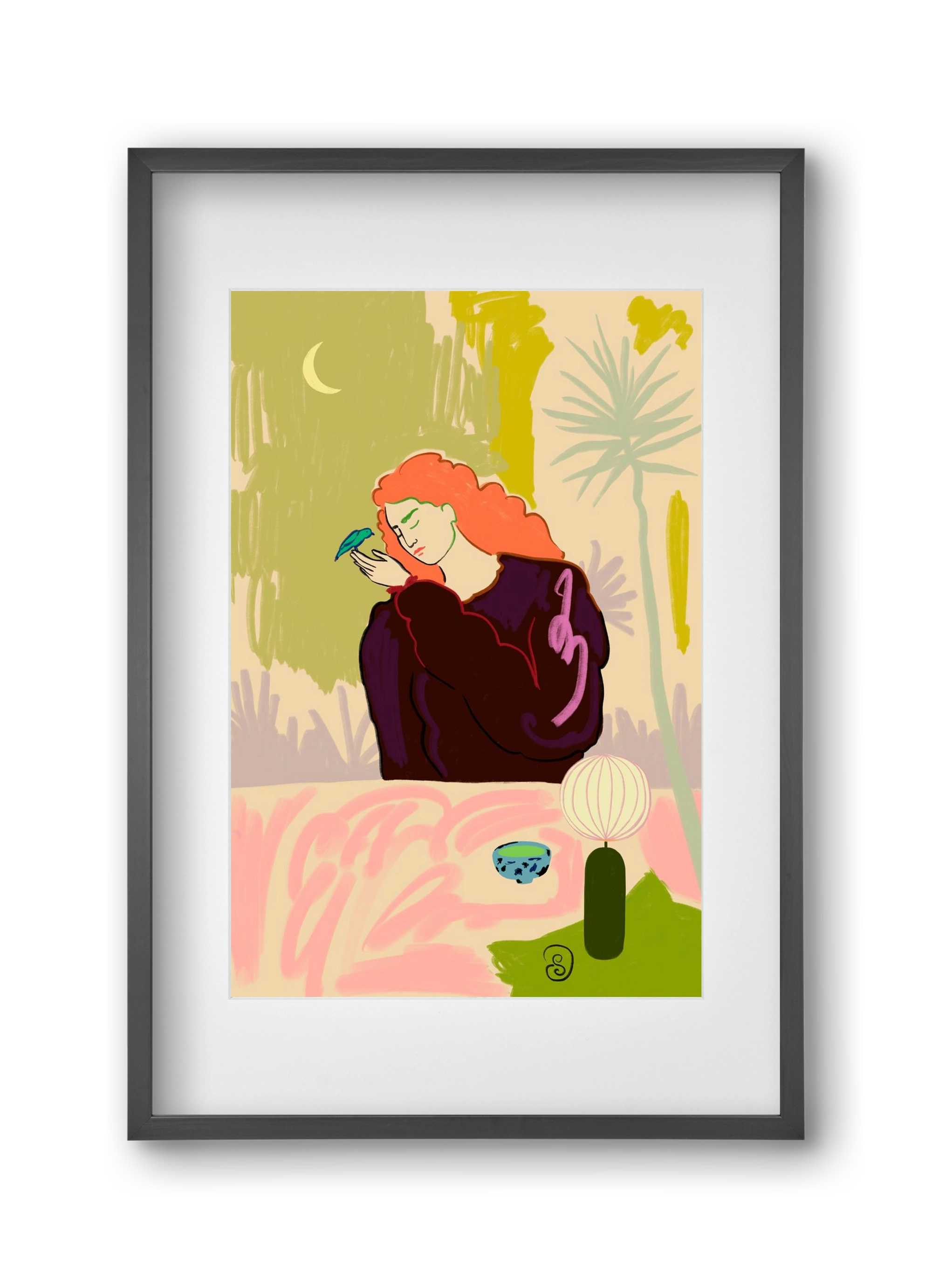 SECRET KNOWLEDGE, 30x45 cm (20x30 cm), Fekete keret, paszpartuval