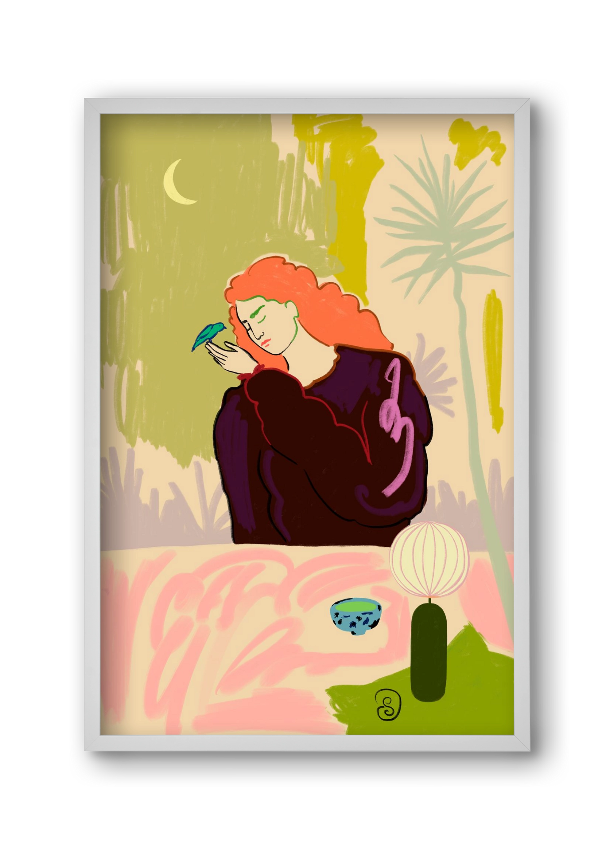 SECRET KNOWLEDGE, 30x45 cm (30x45 cm), Fehér keret