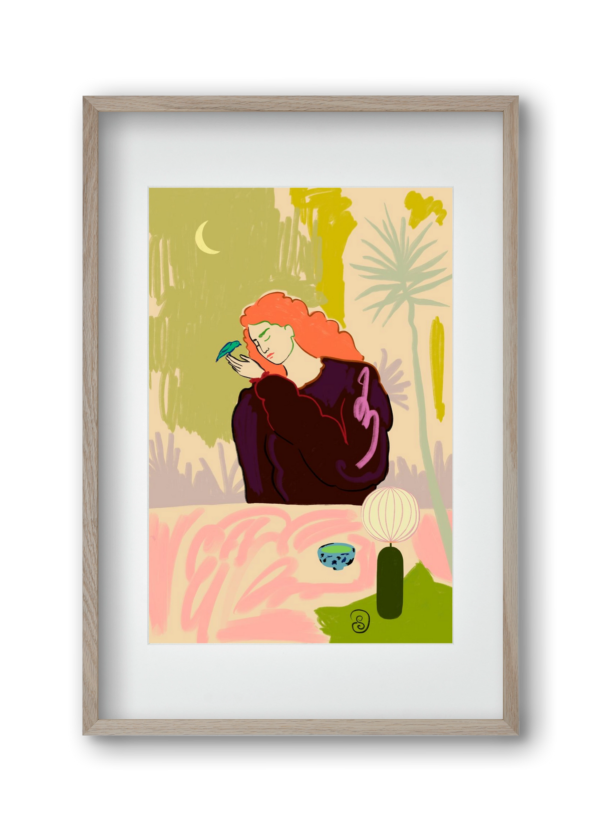 SECRET KNOWLEDGE, 30x45 cm (20x30 cm), Tölgy keret, paszpartuval