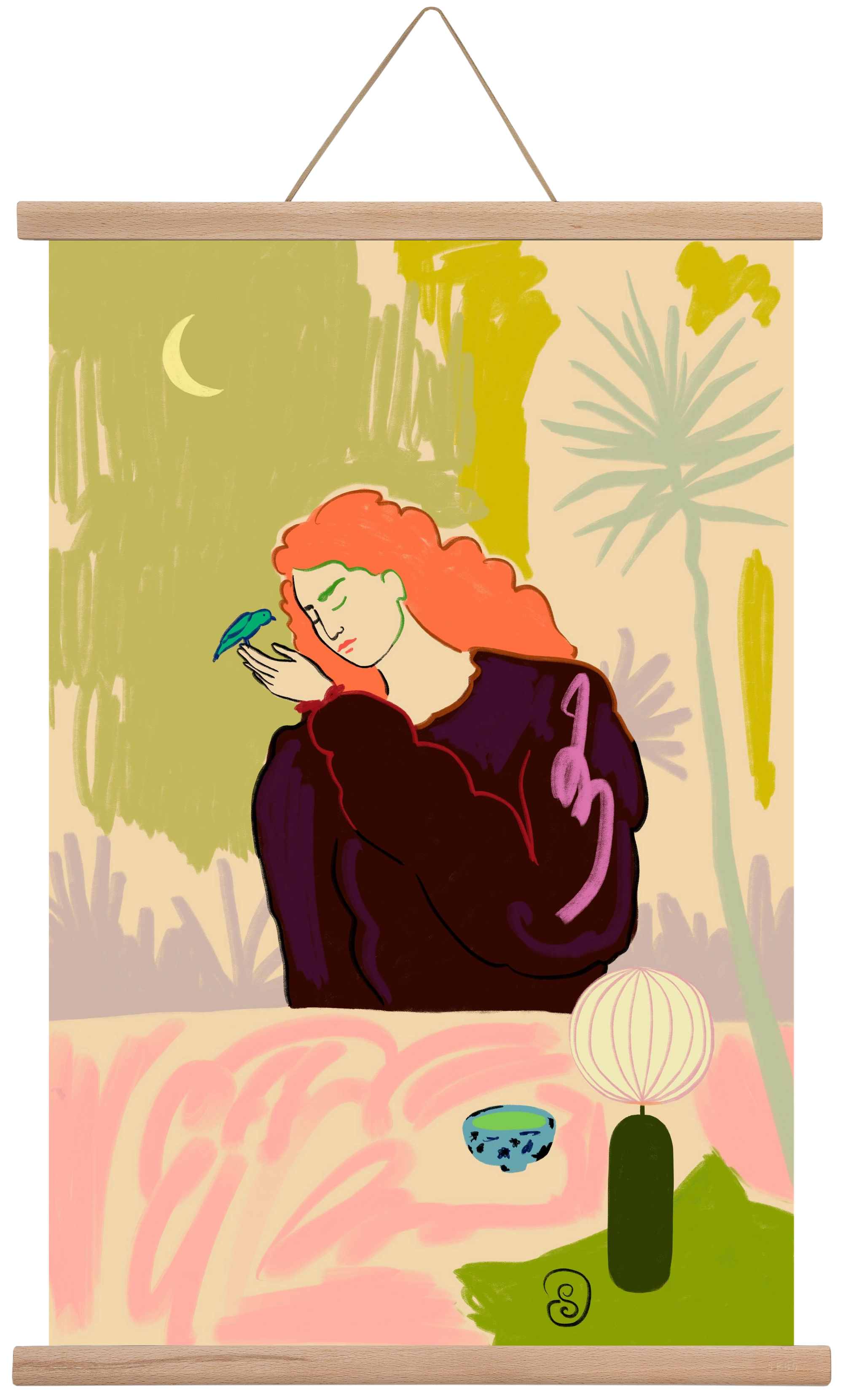 SECRET KNOWLEDGE, 40x60 cm (40x60 cm), Tölgy akasztó