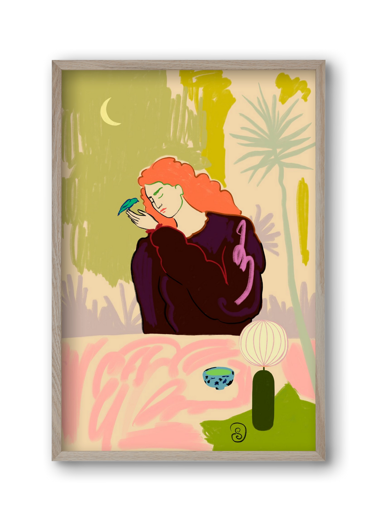 SECRET KNOWLEDGE, 30x45 cm (30x45 cm), Tölgy keret