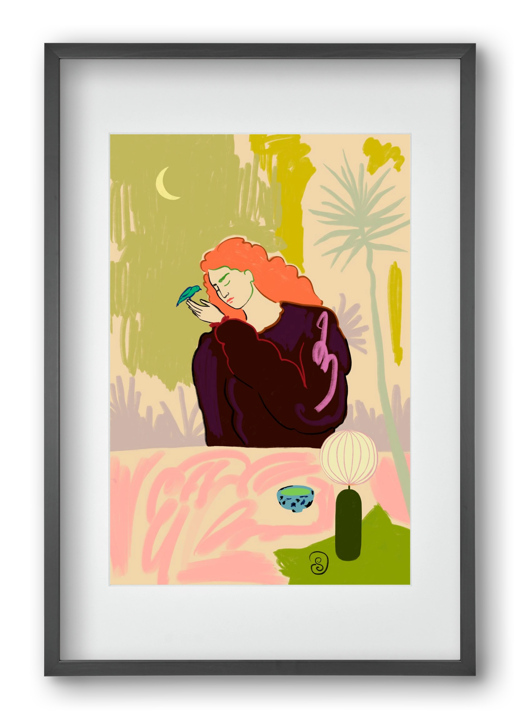 SECRET KNOWLEDGE, 40x60 cm (30x45 cm), Fekete keret, paszpartuval