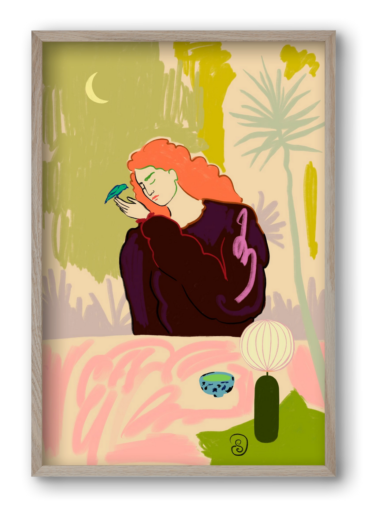 SECRET KNOWLEDGE, 40x60 cm (40x60 cm), Tölgy keret