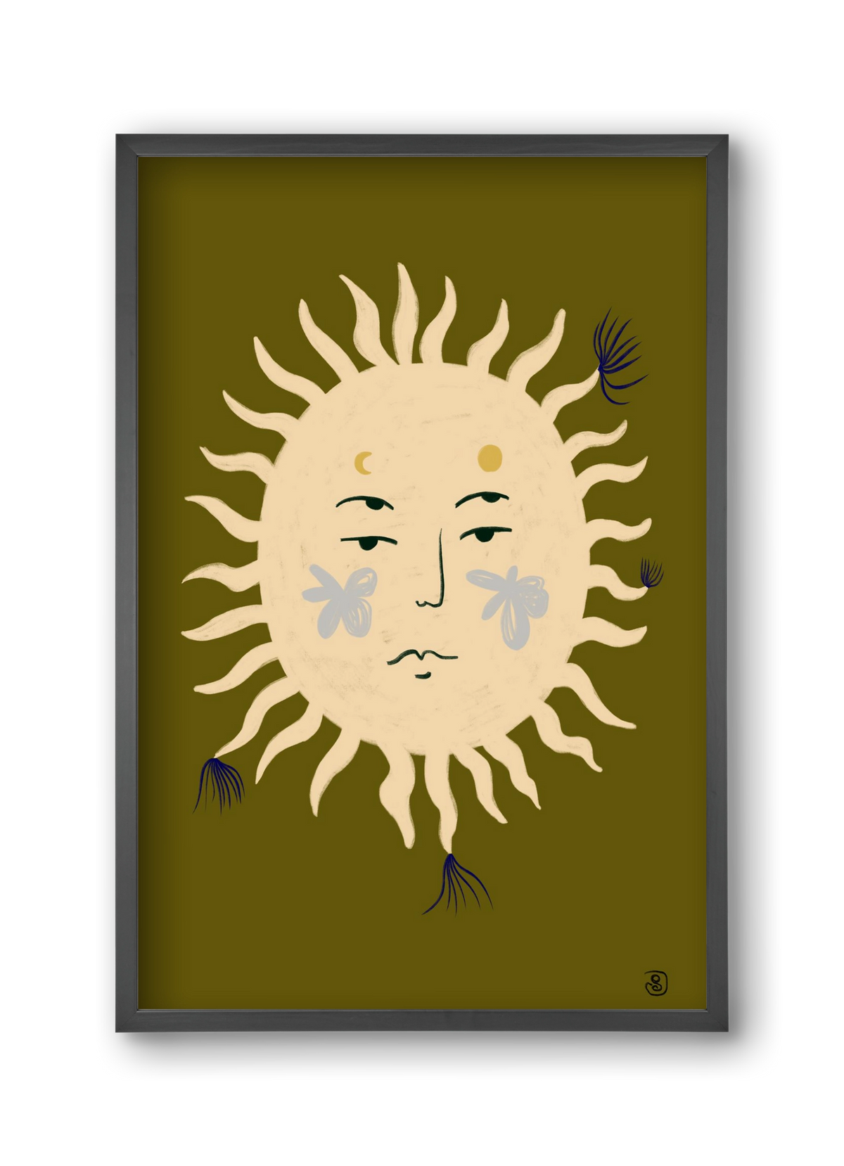 OLIVE SUN, 30x45 cm (30x45 cm), Fekete keret