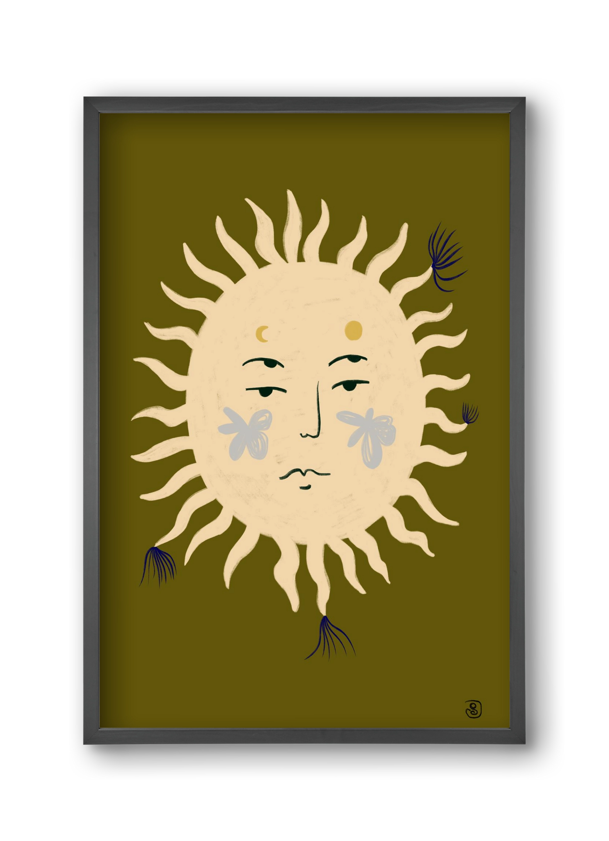 OLIVE SUN, 30x45 cm (30x45 cm), Fekete keret