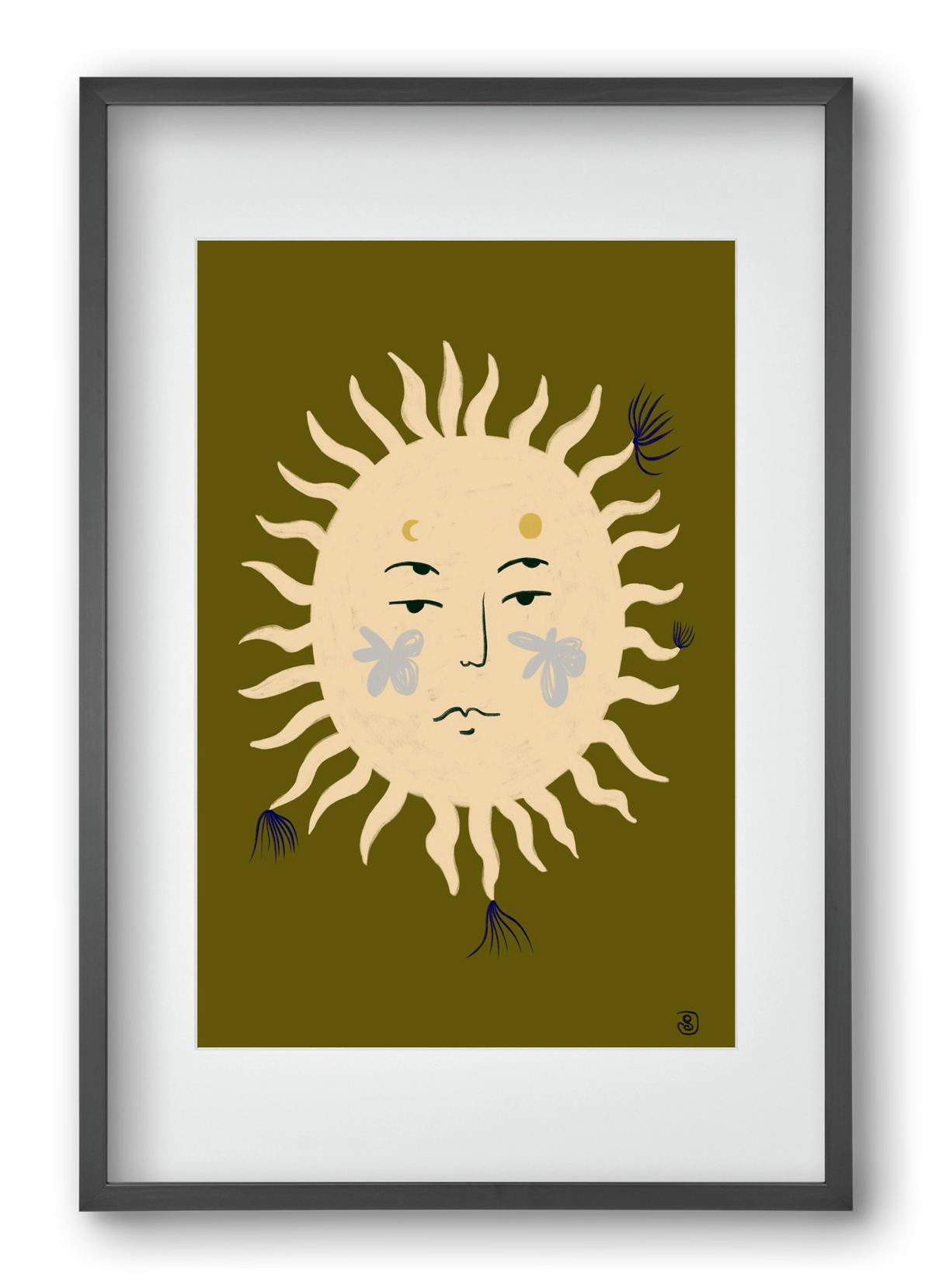 OLIVE SUN, 40x60 cm (30x45 cm), Fekete keret, paszpartuval