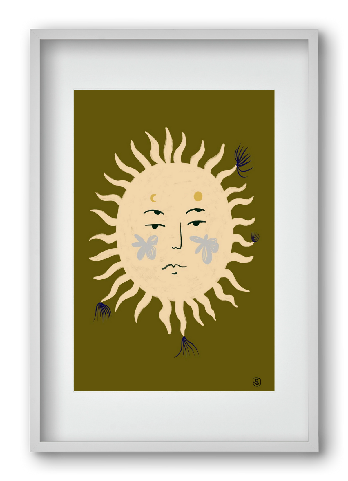 OLIVE SUN, 40x60 cm (30x45 cm), Fehér keret, paszpartuval