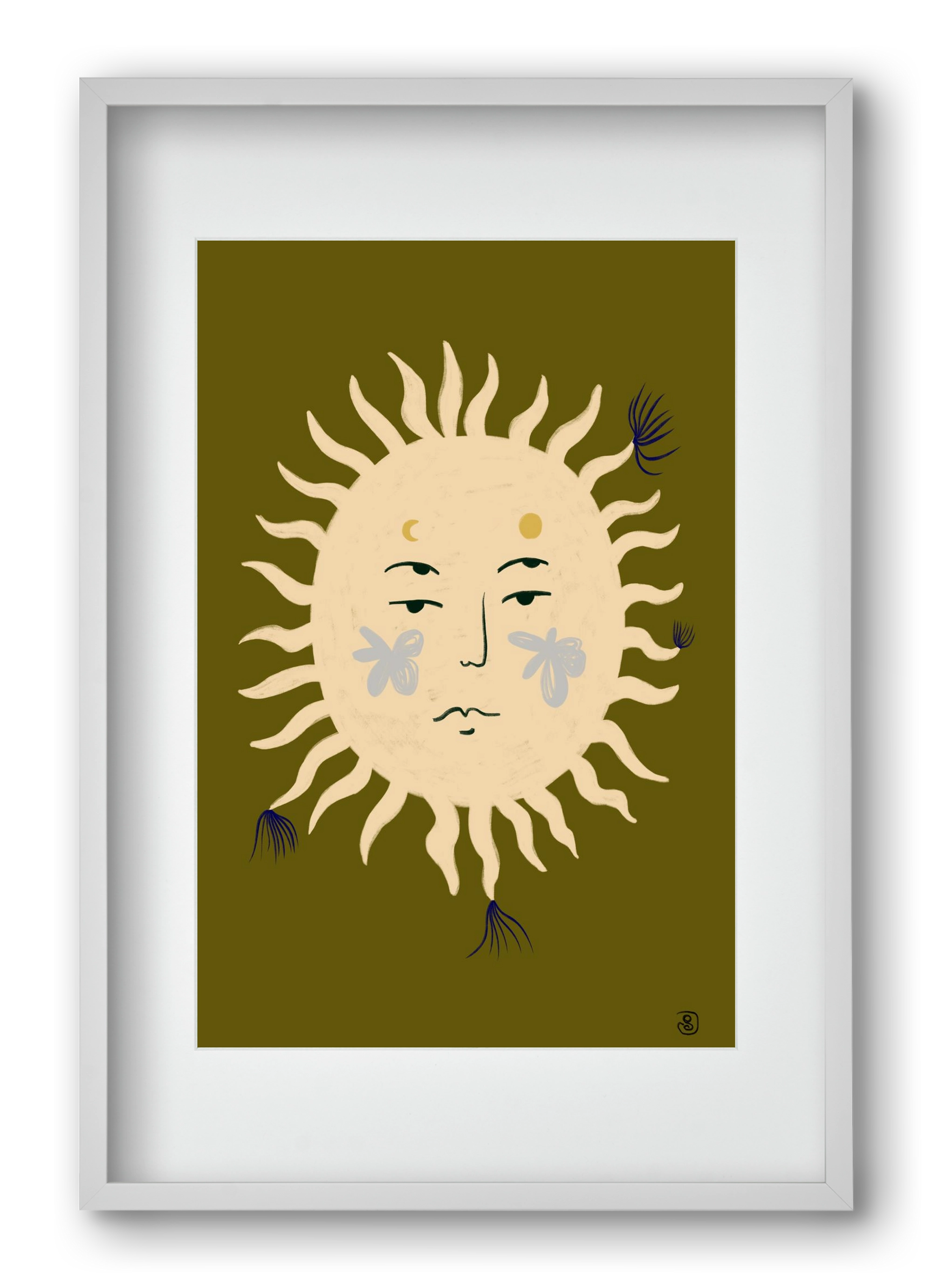 OLIVE SUN, 40x60 cm (30x45 cm), Fehér keret, paszpartuval