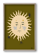 OLIVE SUN, 40x60 cm (40x60 cm), Tölgy keret