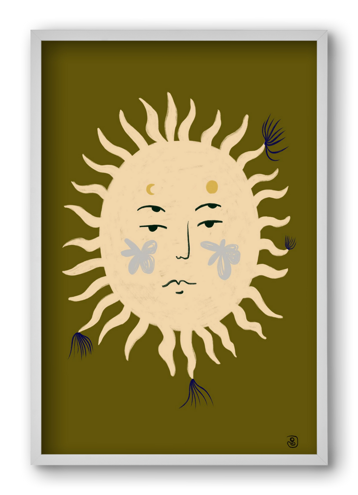 OLIVE SUN, 40x60 cm (40x60 cm), Fehér keret