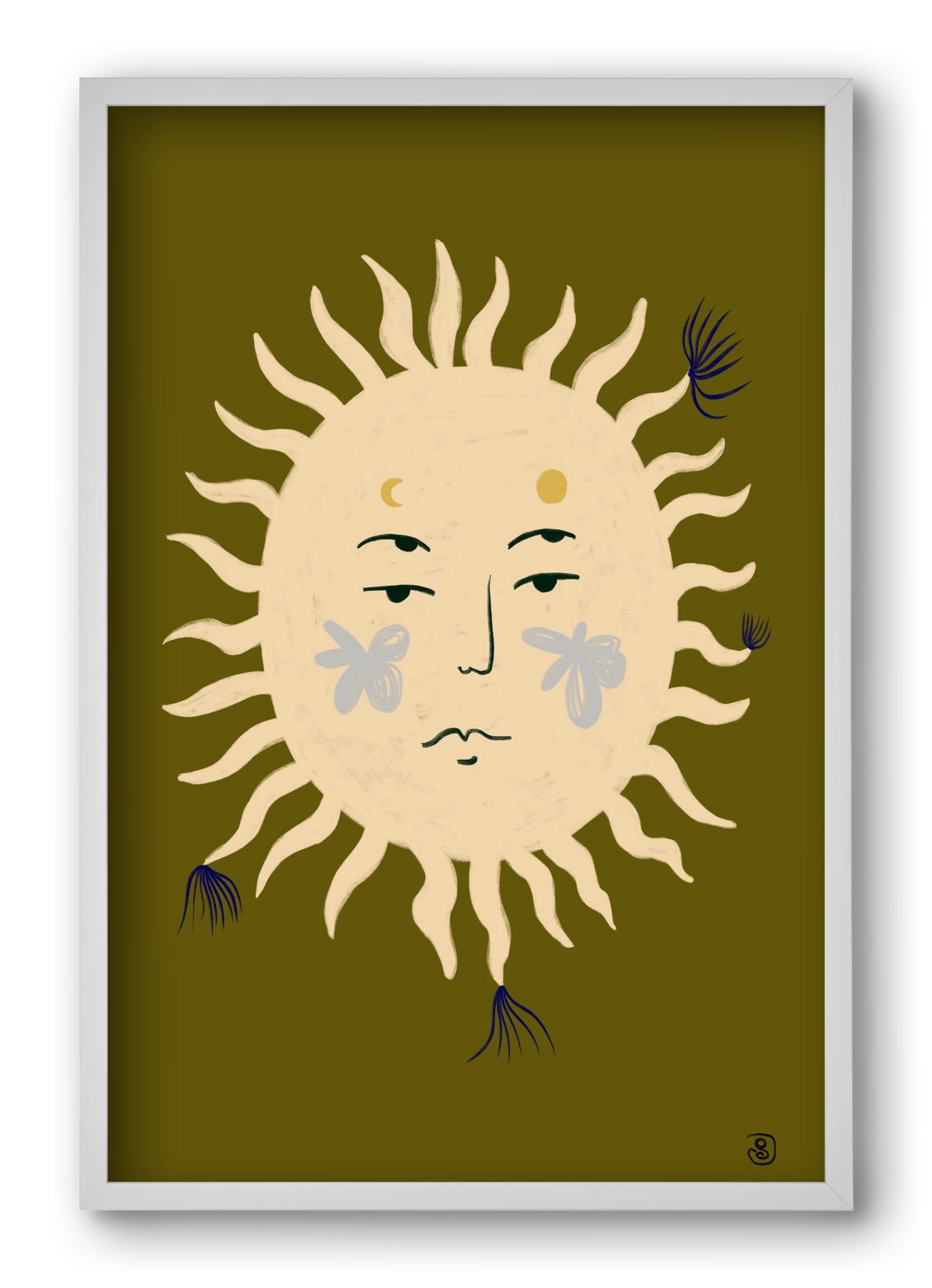 OLIVE SUN, 40x60 cm (40x60 cm), Fehér keret